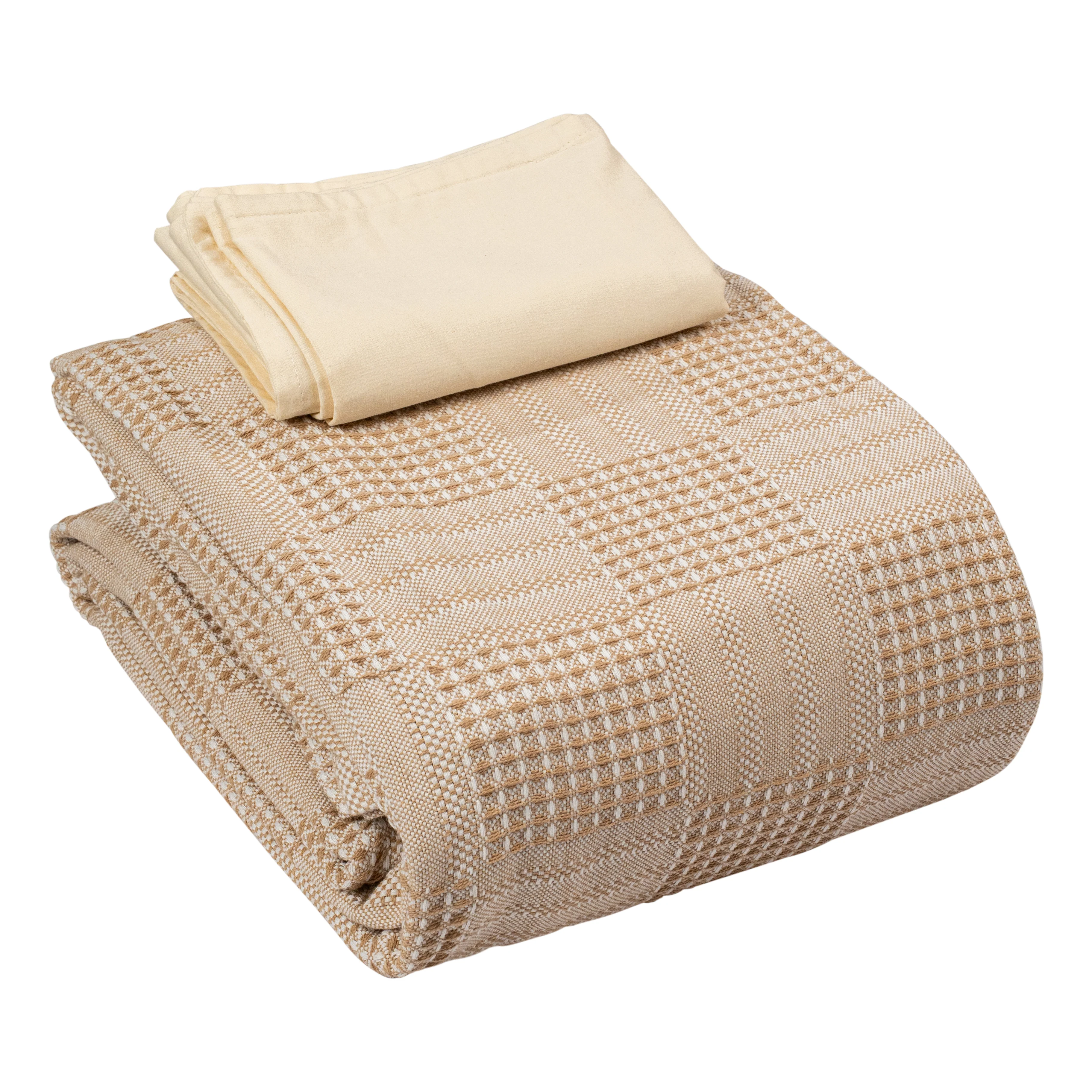 Saral Home Pure Cotton Bedsheet Set |Breathable Woven Bedspread with  Pillow Cover | Huck Lace pattern | - Image 32