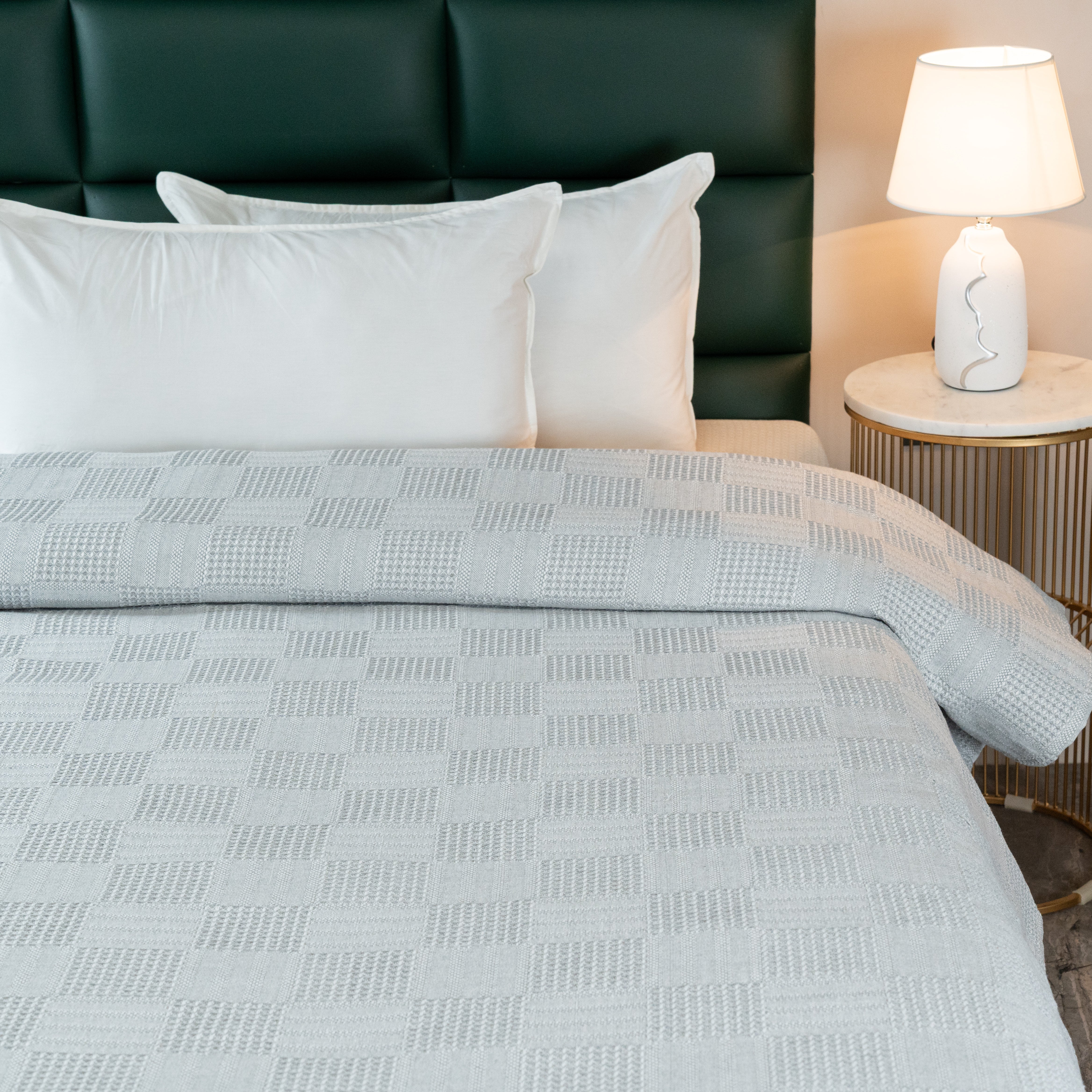 Saral Home Pure Cotton Bedsheet Set |Breathable Woven Bedspread with  Pillow Cover | Huck Lace pattern | - Image 35