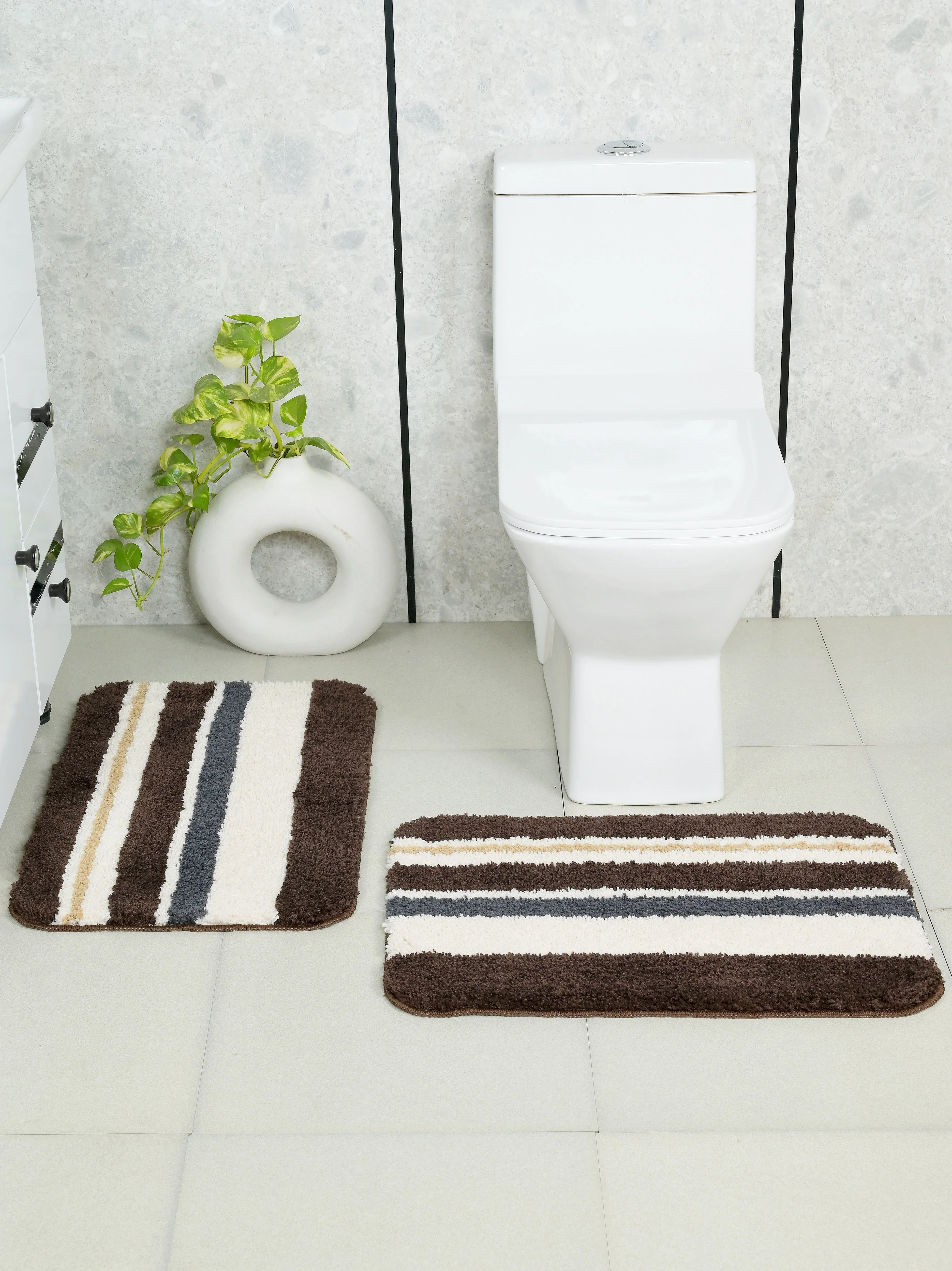 Aby Soft Anti-Slip Bath Mat Set | 2 Pc Combo – Soft Touch & Easy Wash - Image 9
