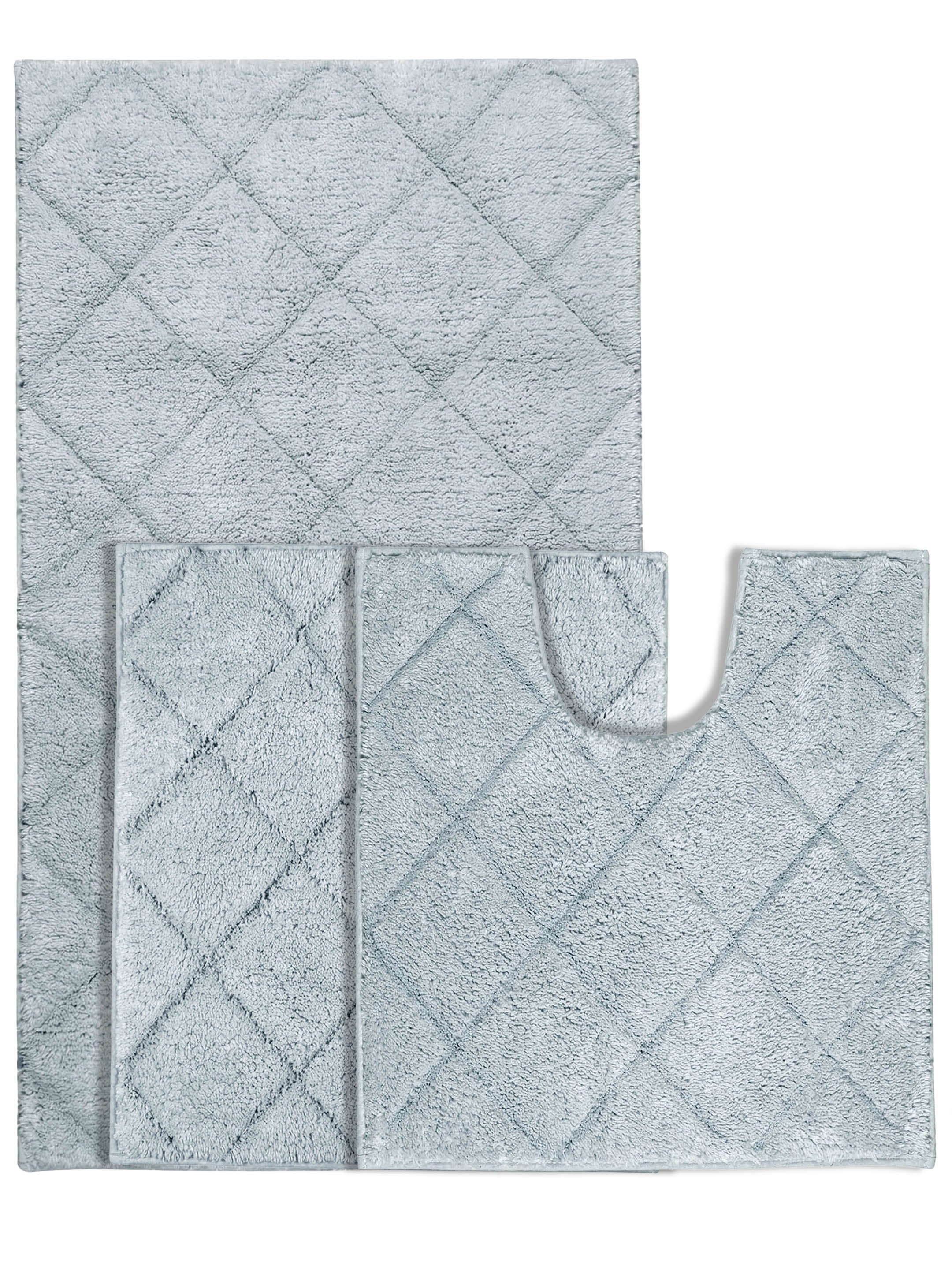 Affaire 100% Organic Cotton Antiskid Bathmat Set (3 Pc) | Eco-Friendly & Ultra Soft