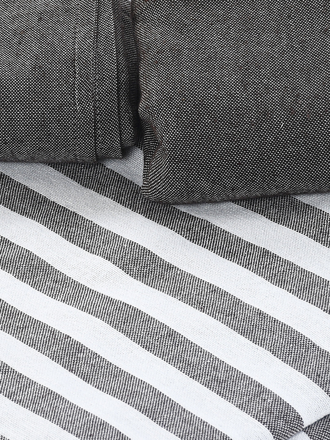 Even Stripe Handwoven Cotton Bed Cover Set – Subtle Line Detailing | Minimal Look - Image 12