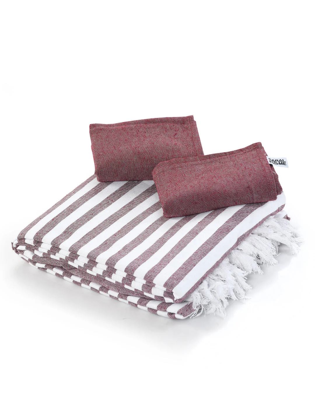 Even Stripe Handwoven Cotton Bed Cover Set – Subtle Line Detailing | Minimal Look - Image 8