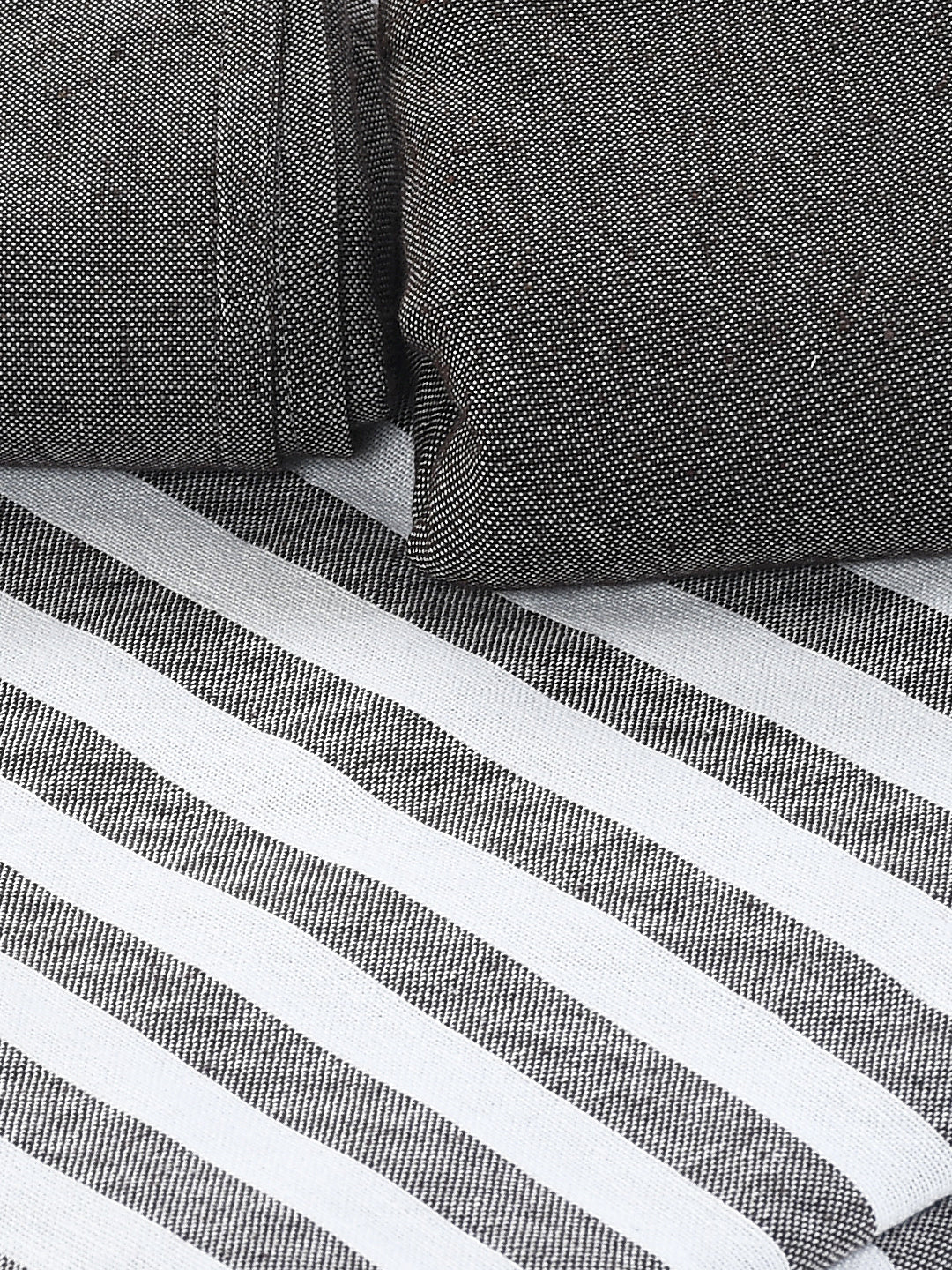 Even Stripe Handwoven Cotton Bed Cover Set – Subtle Line Detailing | Minimal Look - Image 12