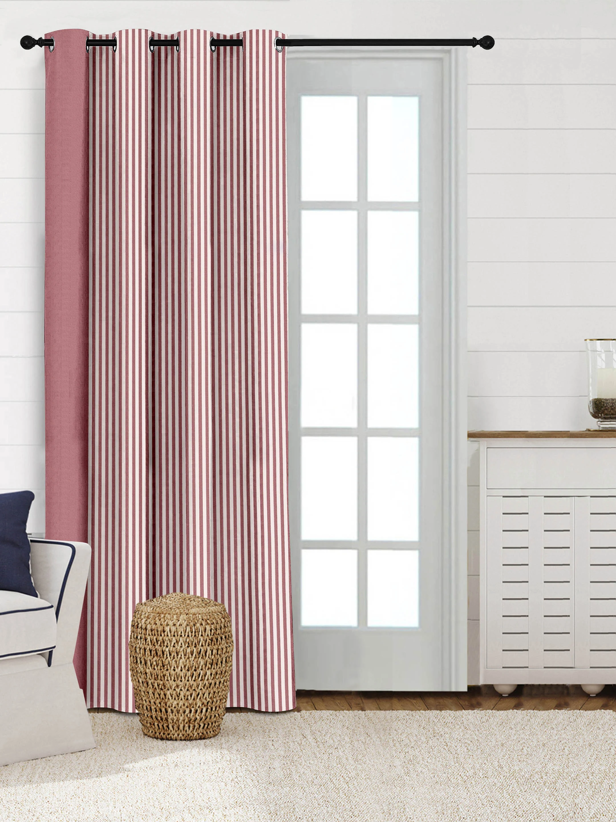 Even Stripe Handmade Cotton Curtains - Image 6