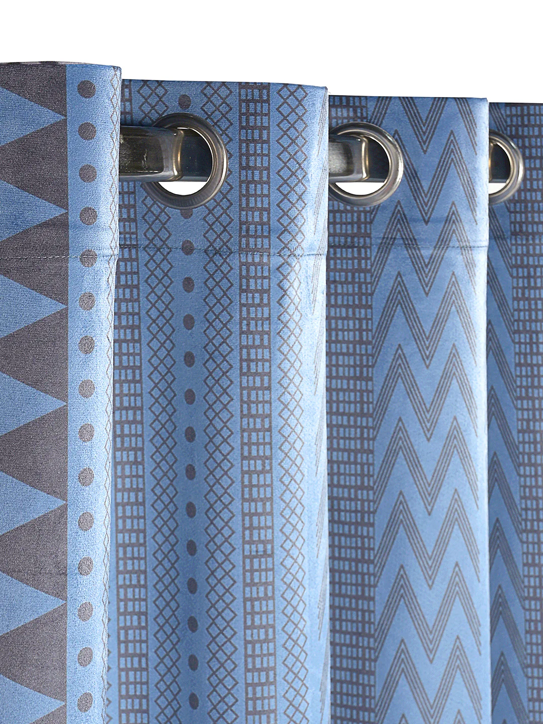 Aveda Velvet Boho Print Curtain | Chic Bohemian Living Room Curtain - Image 9