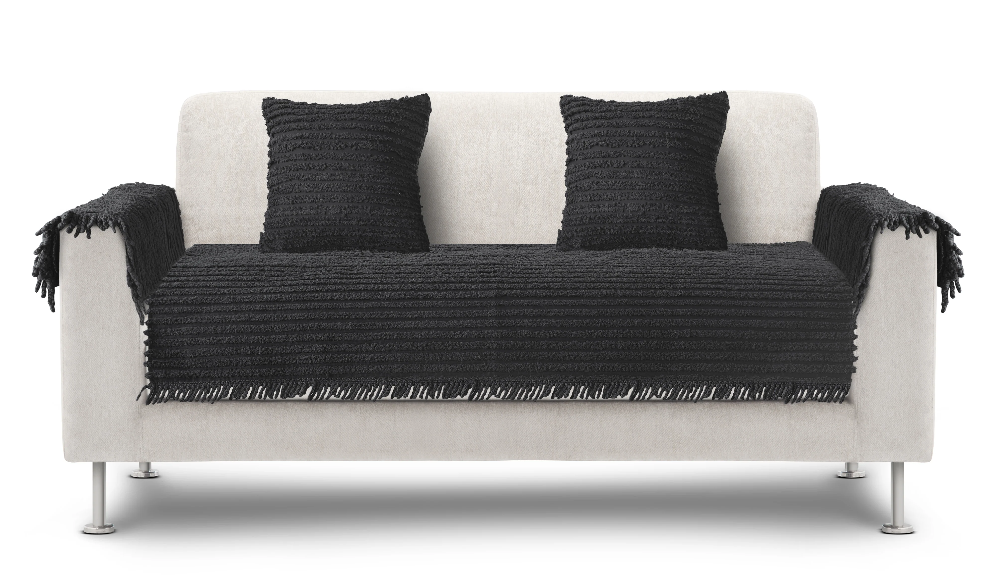 AXIS Polyester Sofa Cover | 2 Seater Set with Cushions & Arm Covers - Image 18