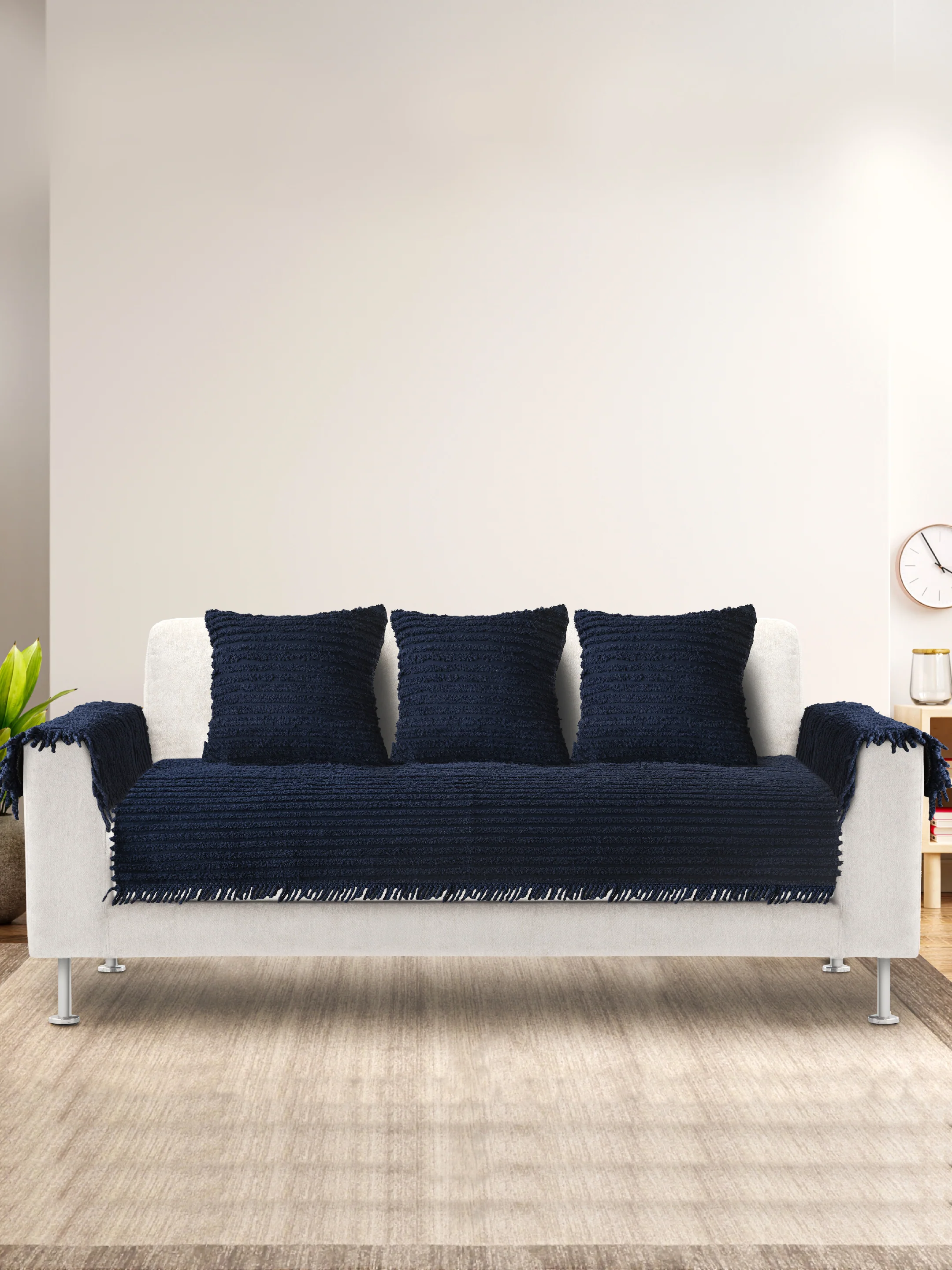 AXIS Polyester Sofa Cover | 3 Seater Set with Cushions & Arm Covers - Image 10