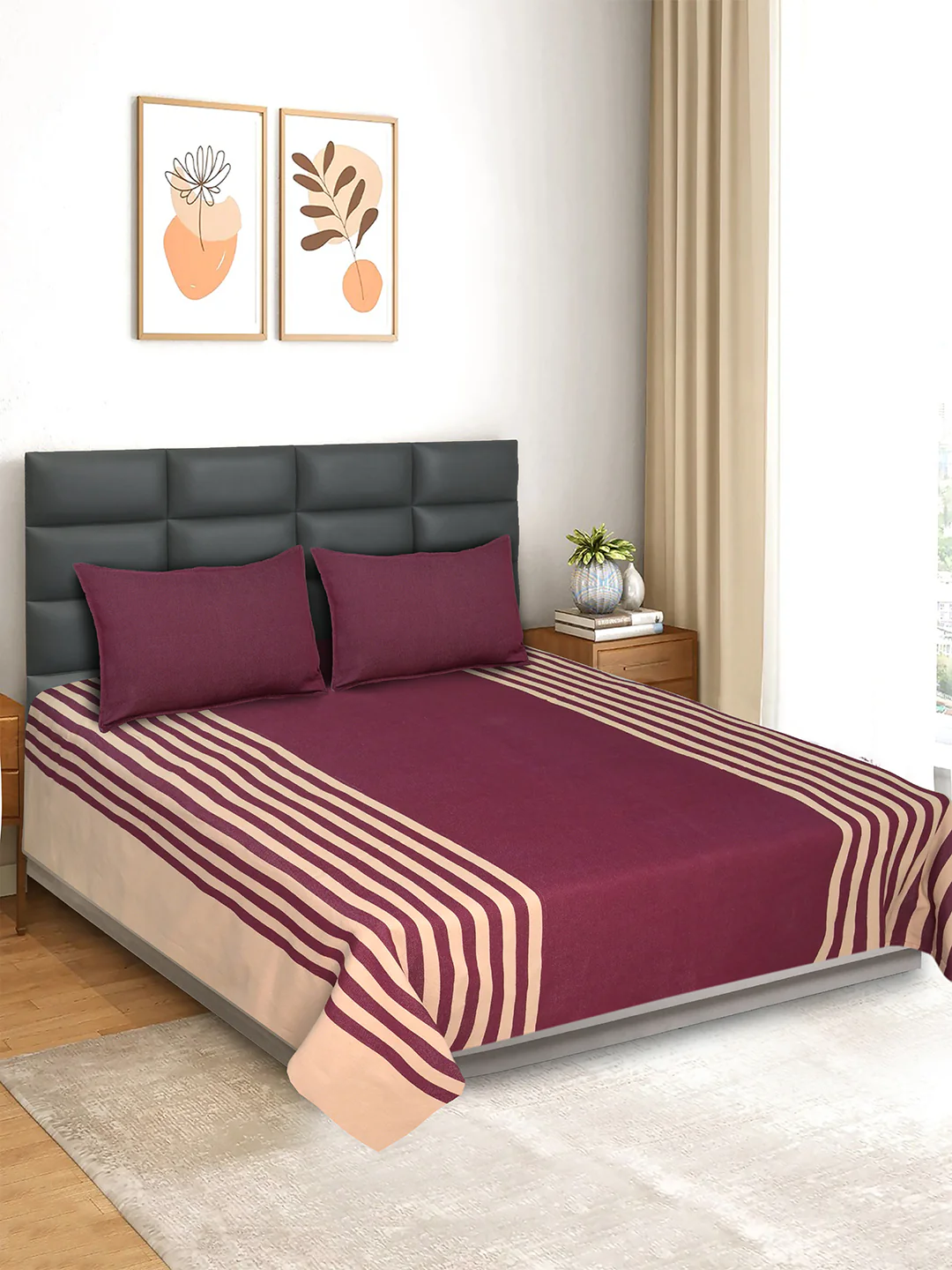 Balanced Woven Cotton Bed Cover Set | Includes 2 Matching Pillow Covers | Tone - Image 15