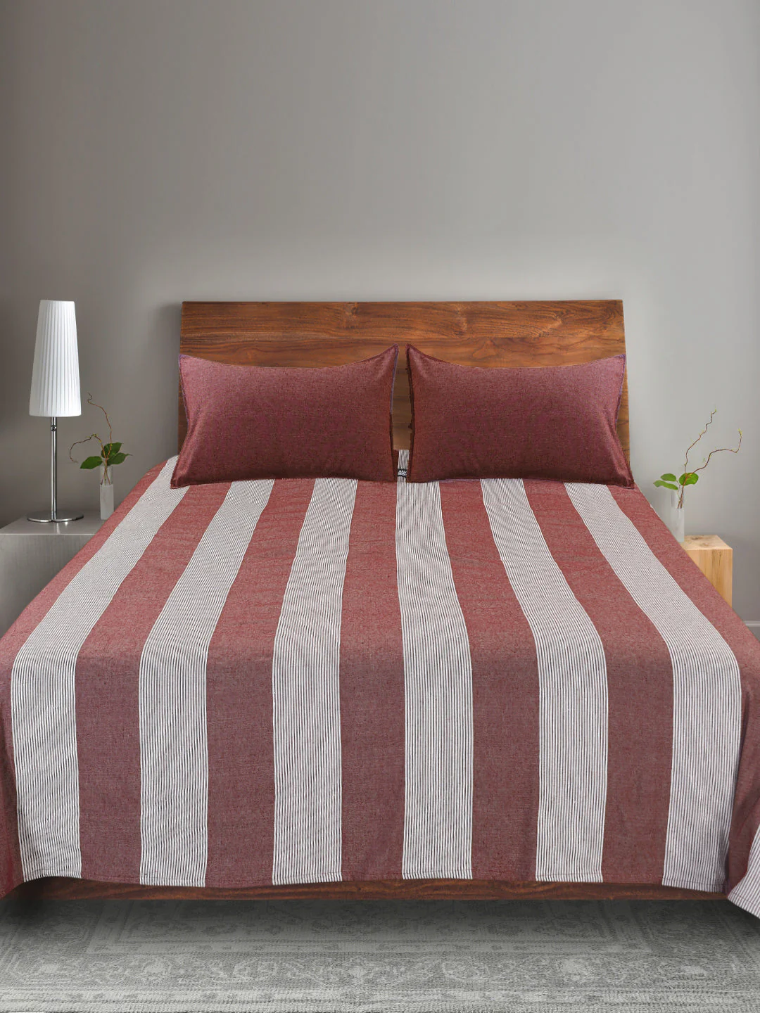 Bamboo Handwoven Cotton Bed Cover Set – Eco-Inspired Pattern | Breathable Cotton - Image 8