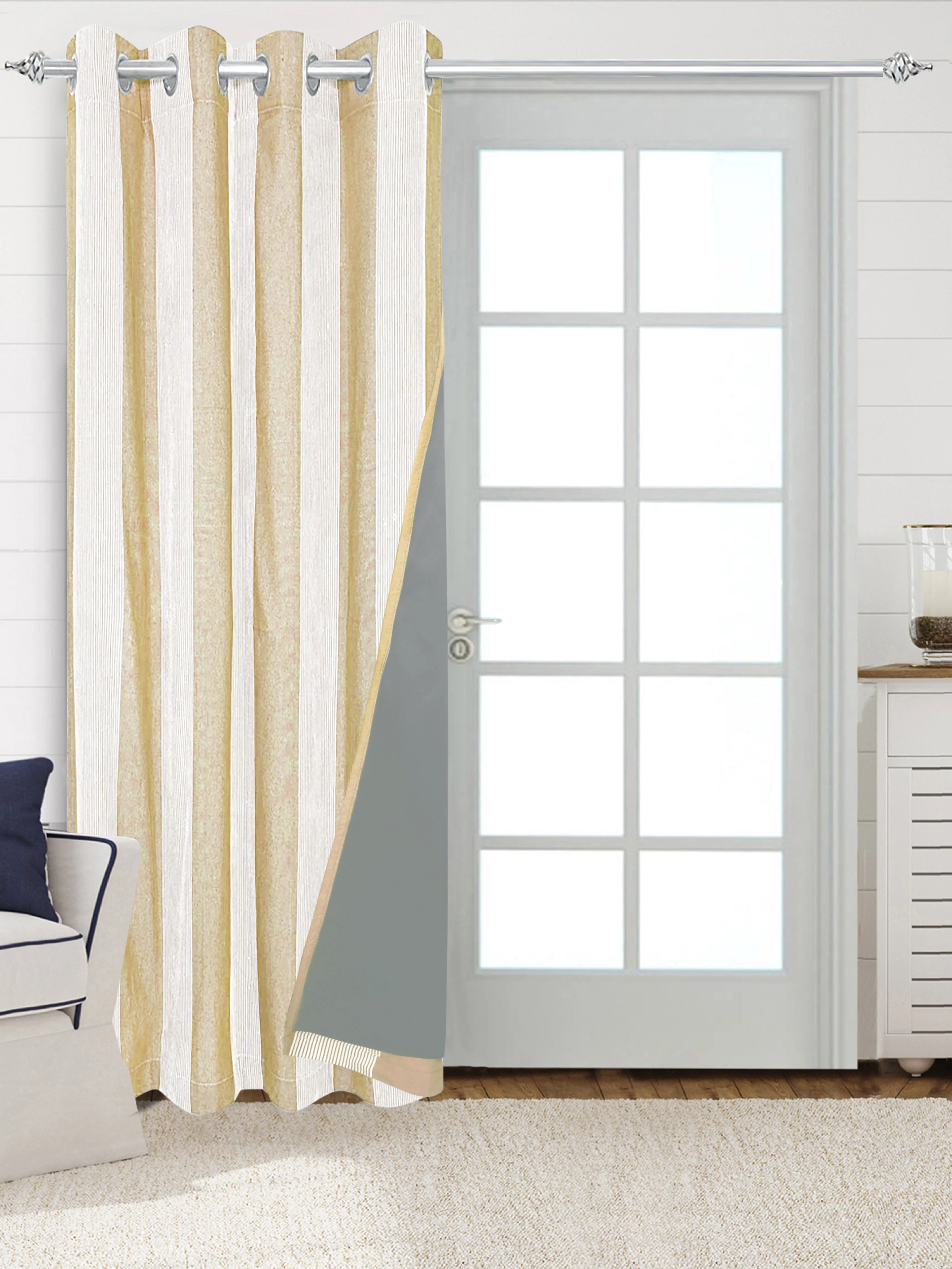 Bamboo Stripes Handmade Cotton Curtains - Image 11