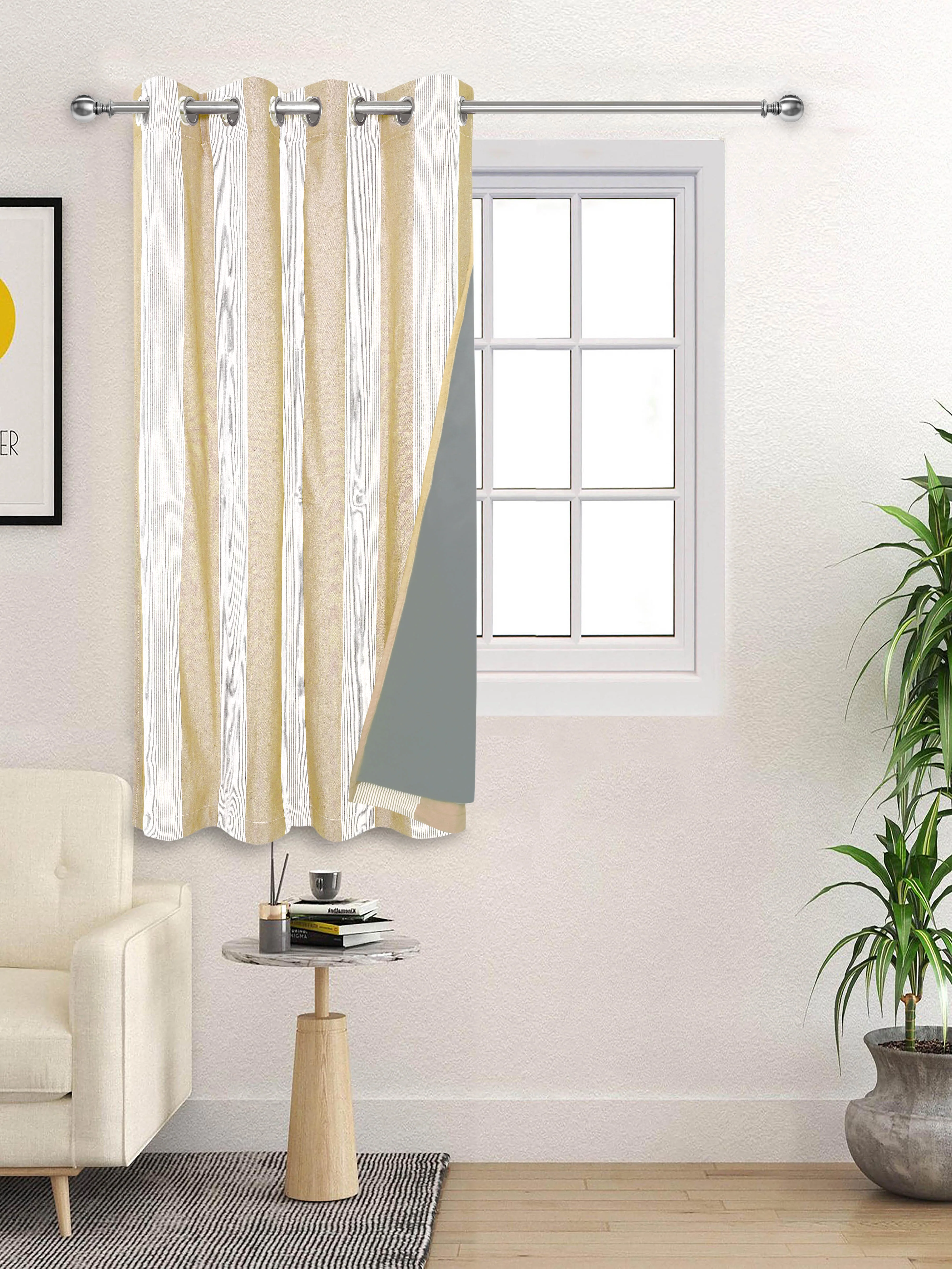 Bamboo Stripes Handmade Cotton Curtains - Image 11