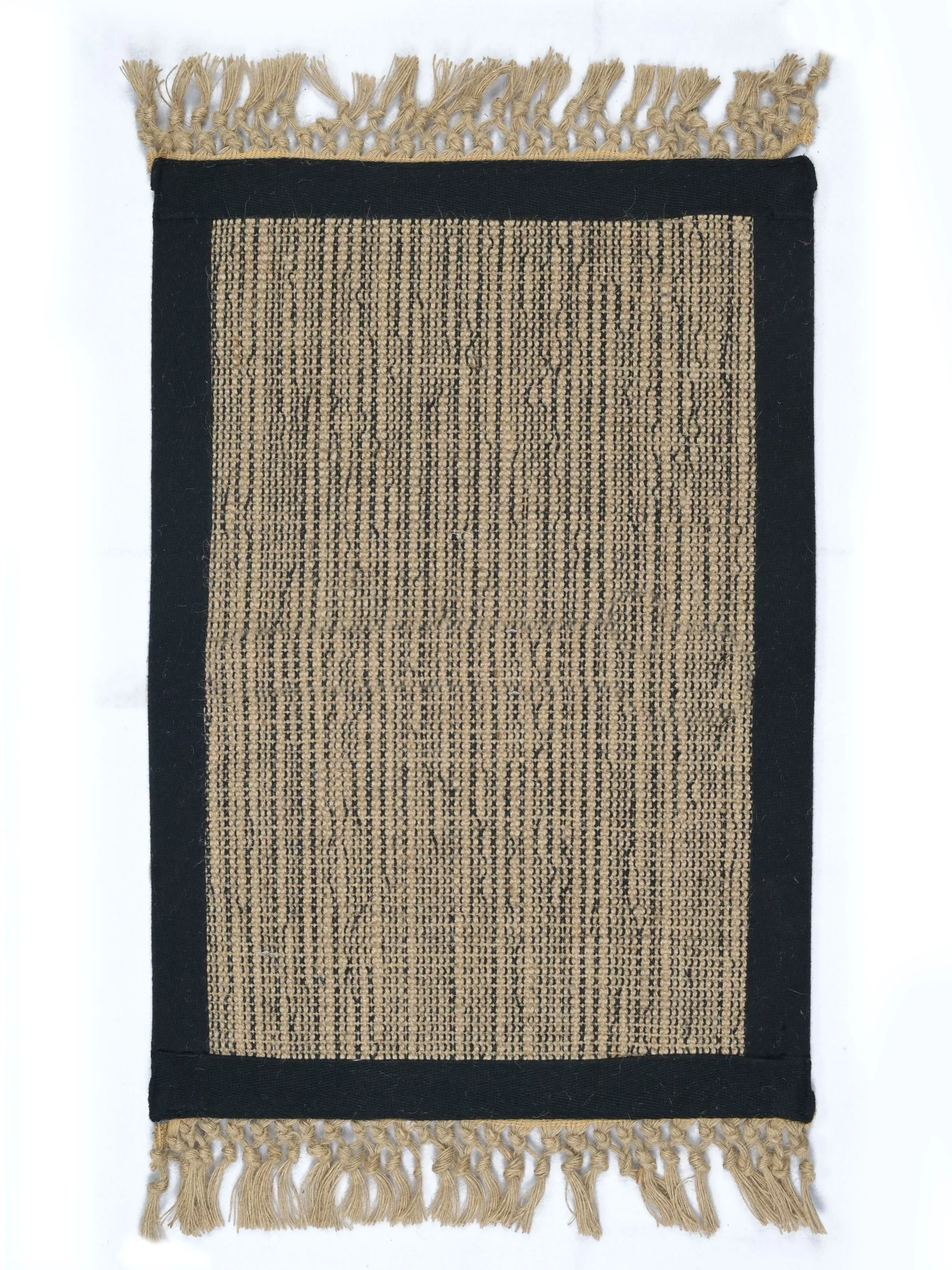 BURWAN - Cotton Jute Woven Strong Anti-Slip Mat with fringe - Image 2