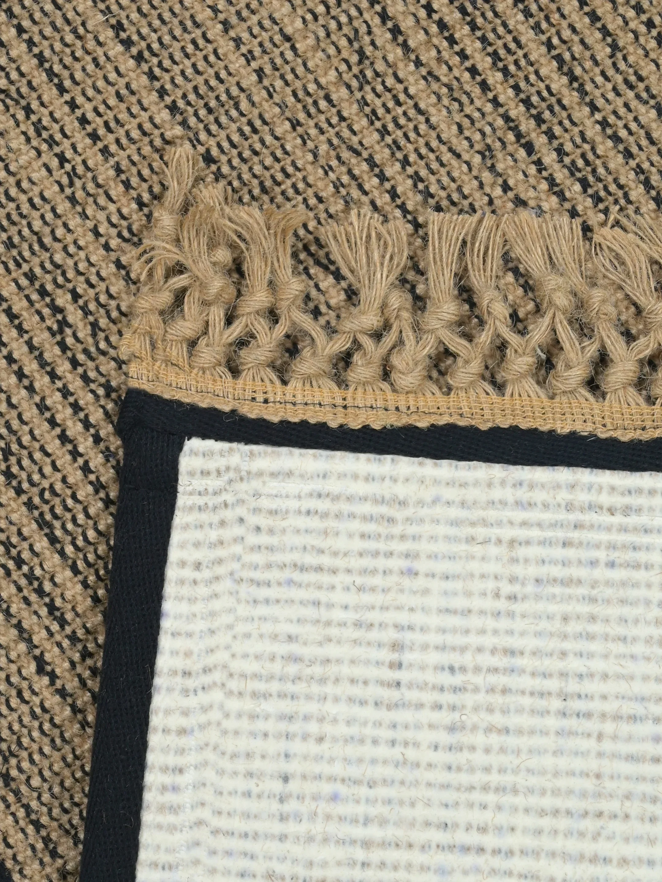 BURWAN - Cotton Jute Woven Strong Anti-Slip Mat with fringe - Image 5