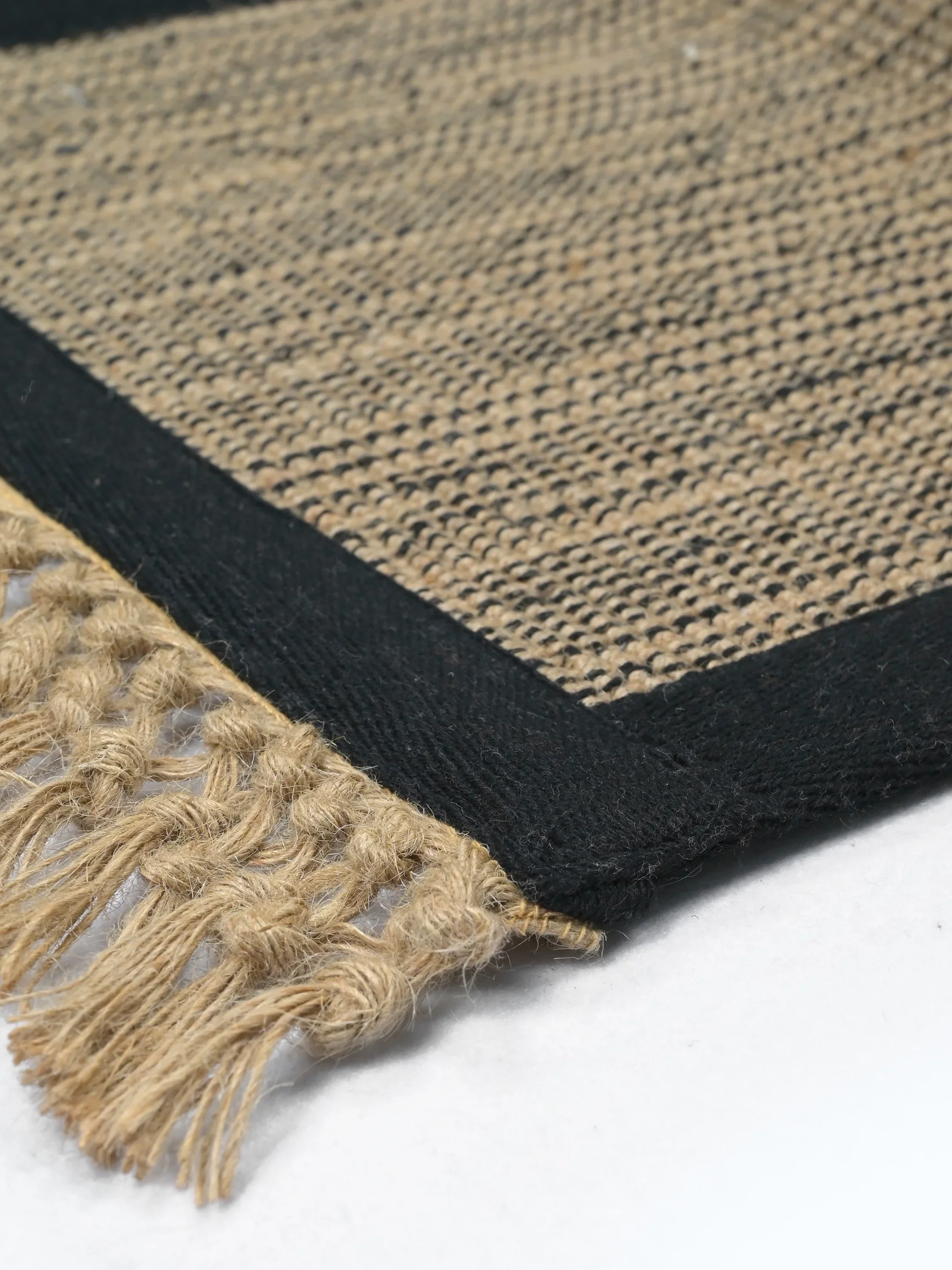 BURWAN - Cotton Jute Woven Strong Anti-Slip Runner with fringe. - Image 4