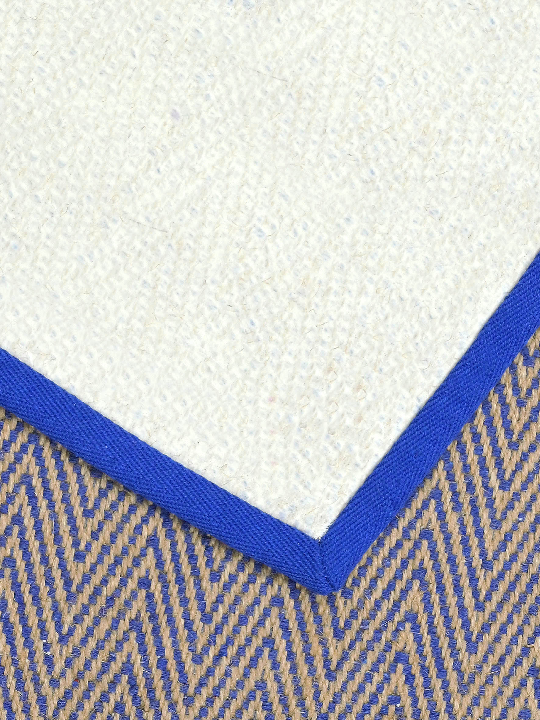 Chevron Jute & Cotton Woven Anti-Slip Strong Border Rug - Image 12