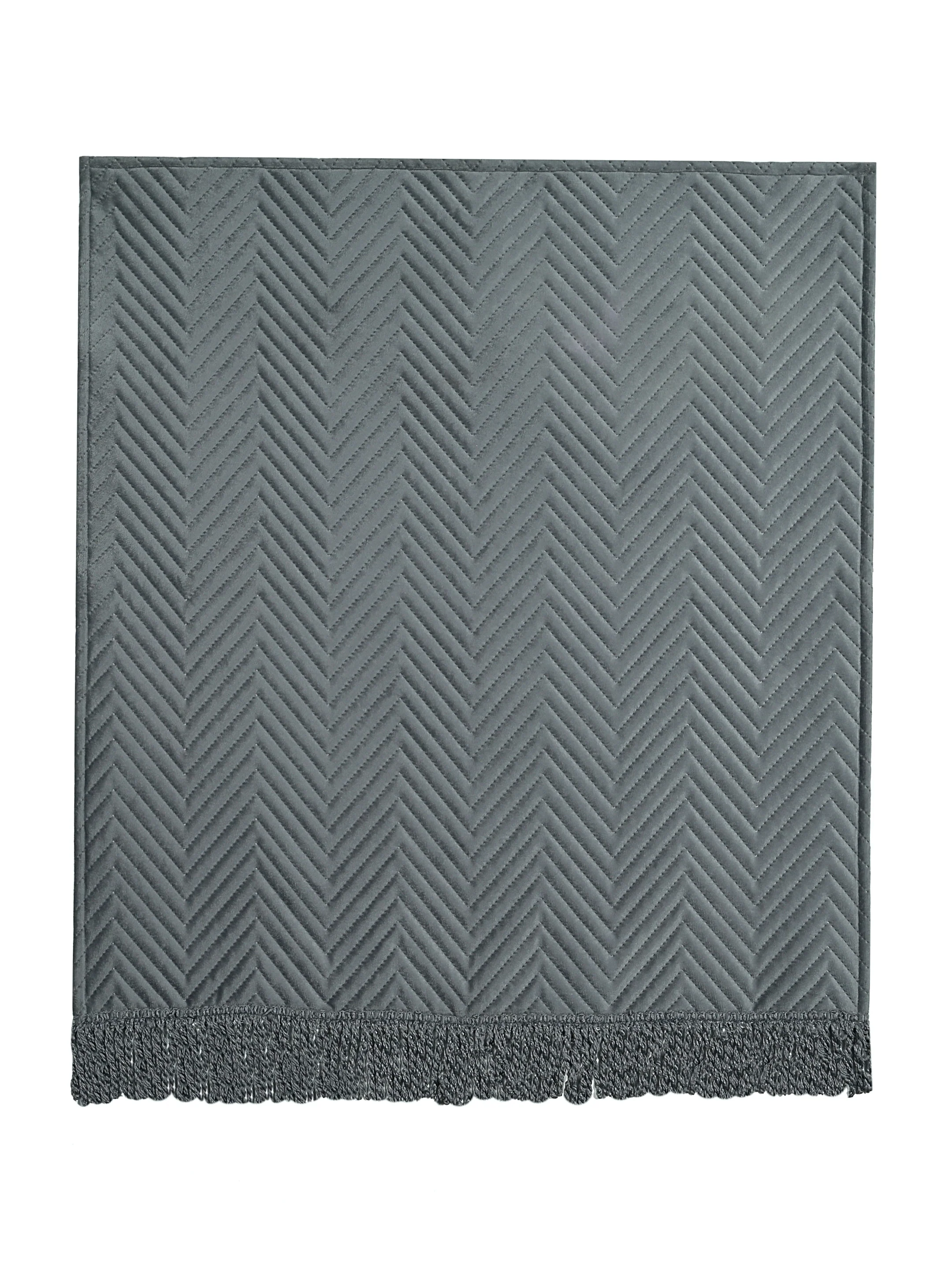 CHEVRON Velvet Sofa Cover | 2 Seater Set with 2 Cushions & 2 Arm Covers - Image 14