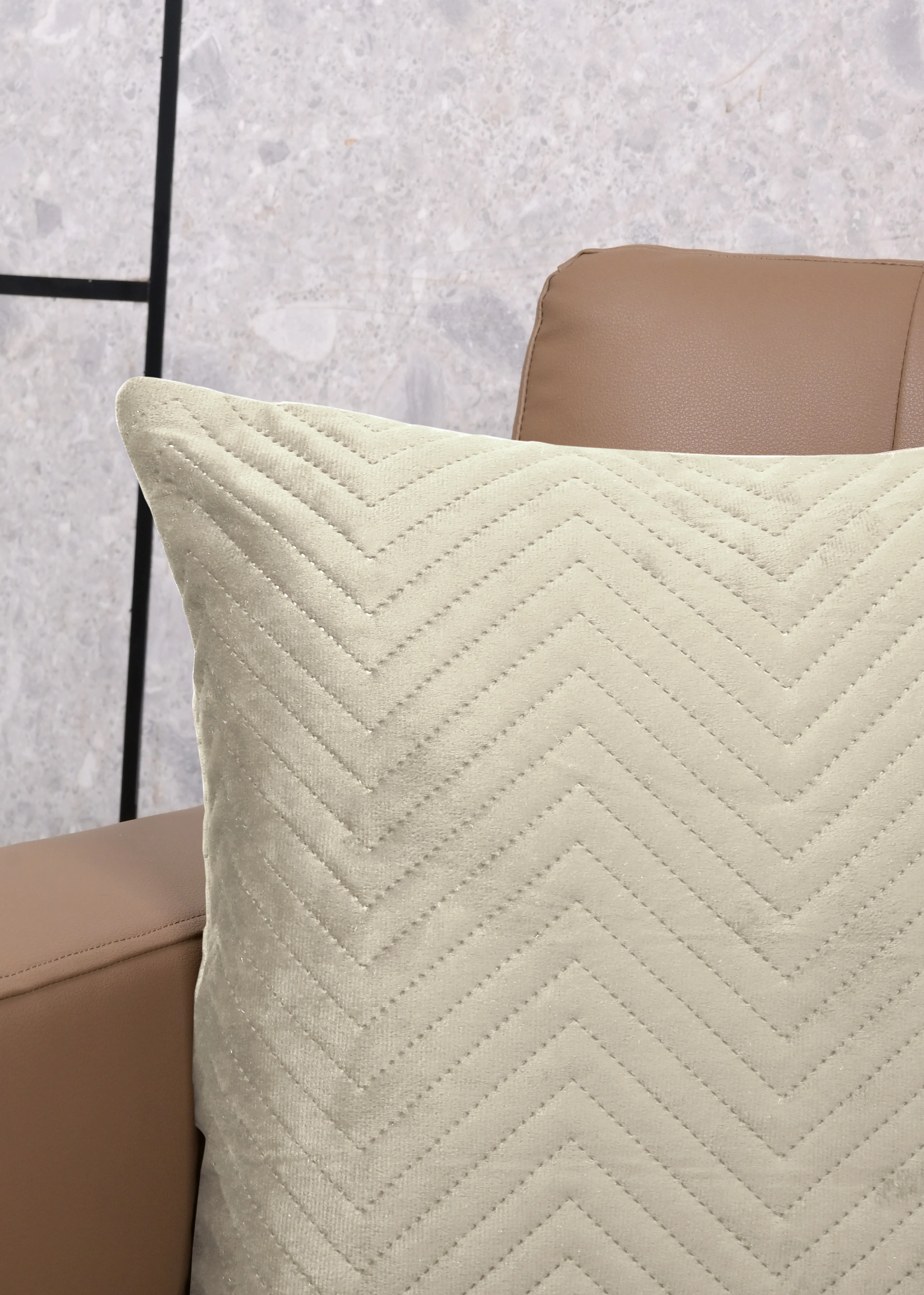 Chevron Velvet Cushion Covers in | Luxurious Texture for Modern Homes - Image 4