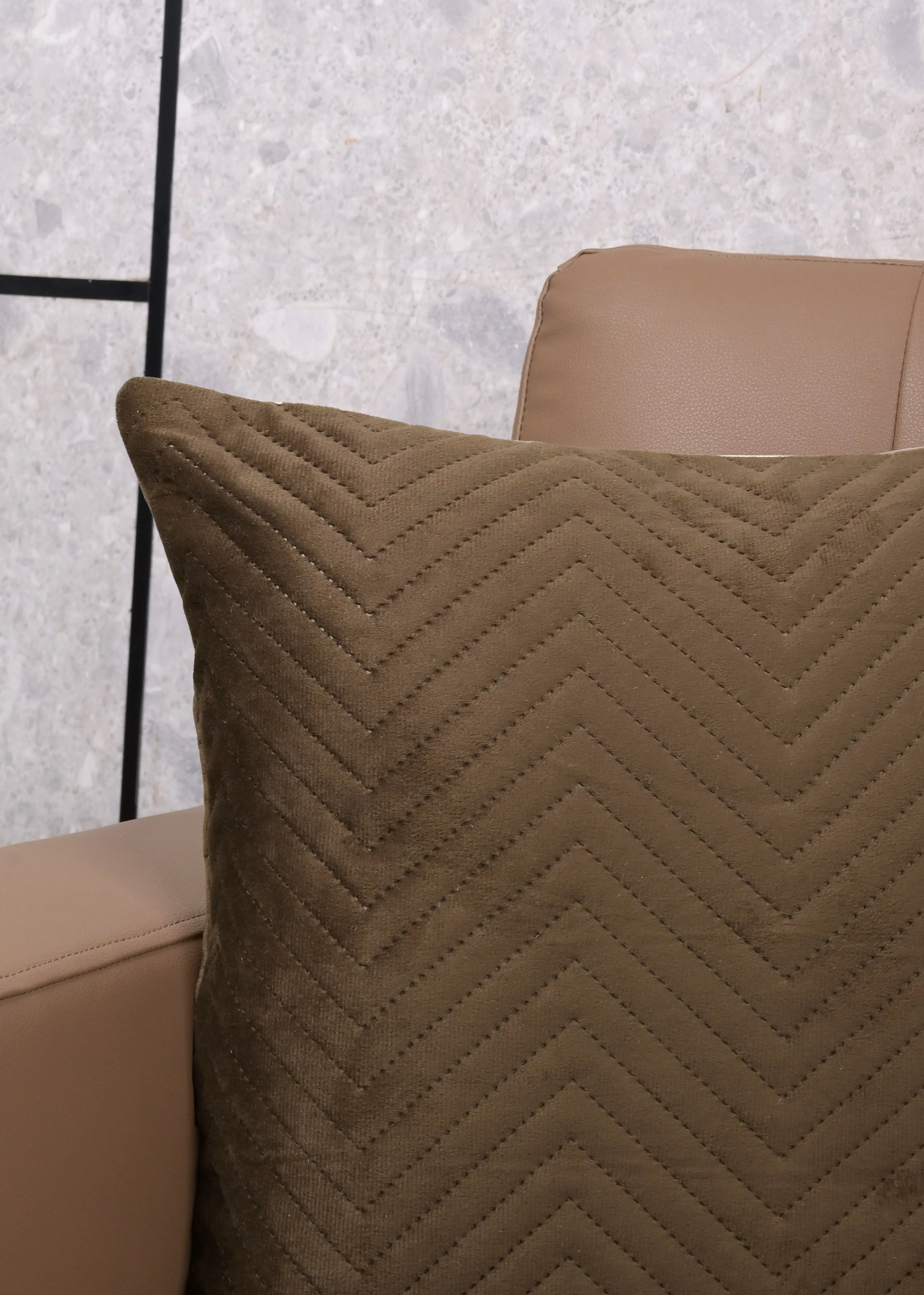 Chevron Velvet Cushion Covers in | Luxurious Texture for Modern Homes - Image 4