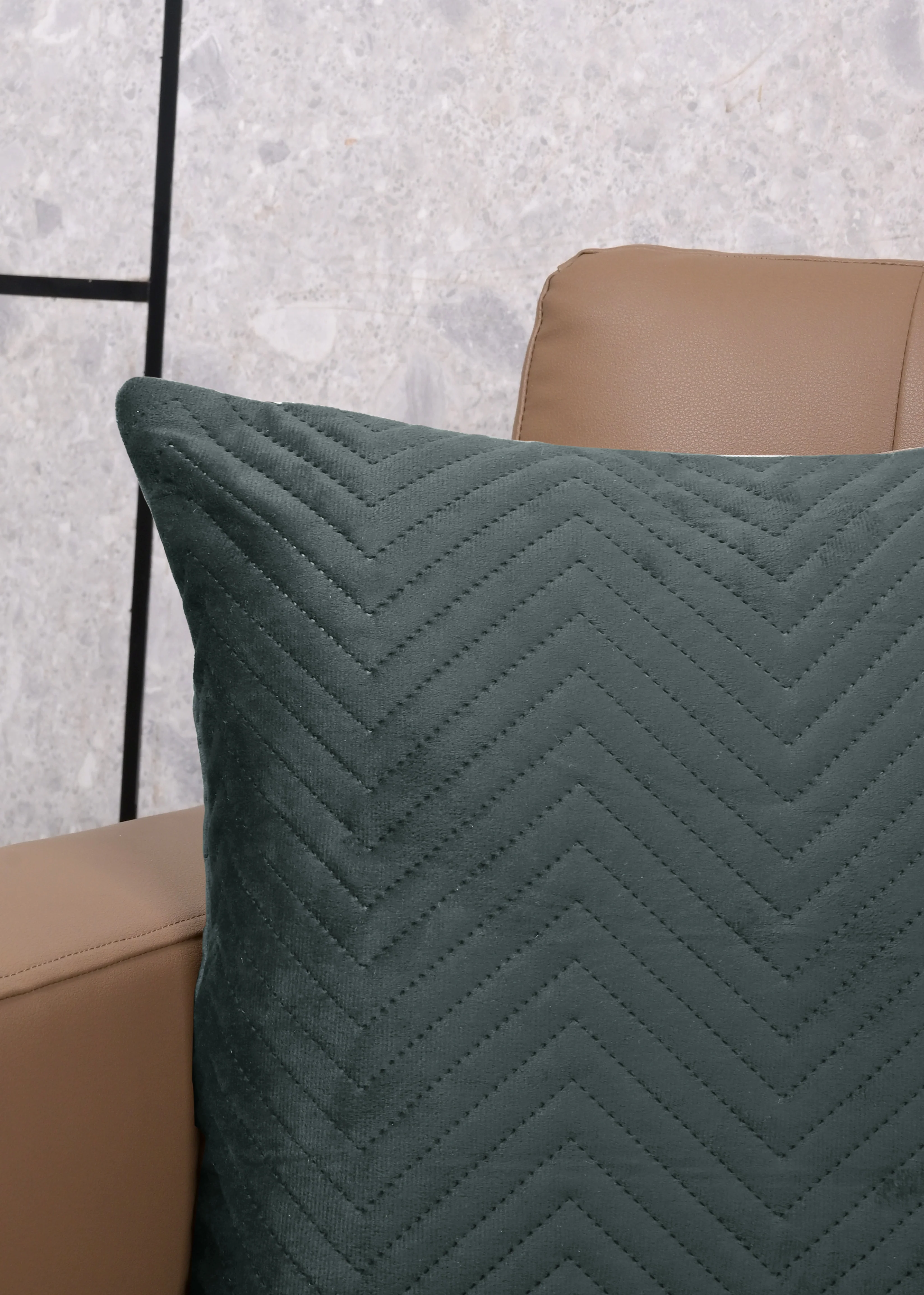 Chevron Velvet Cushion Covers in | Luxurious Texture for Modern Homes - Image 4