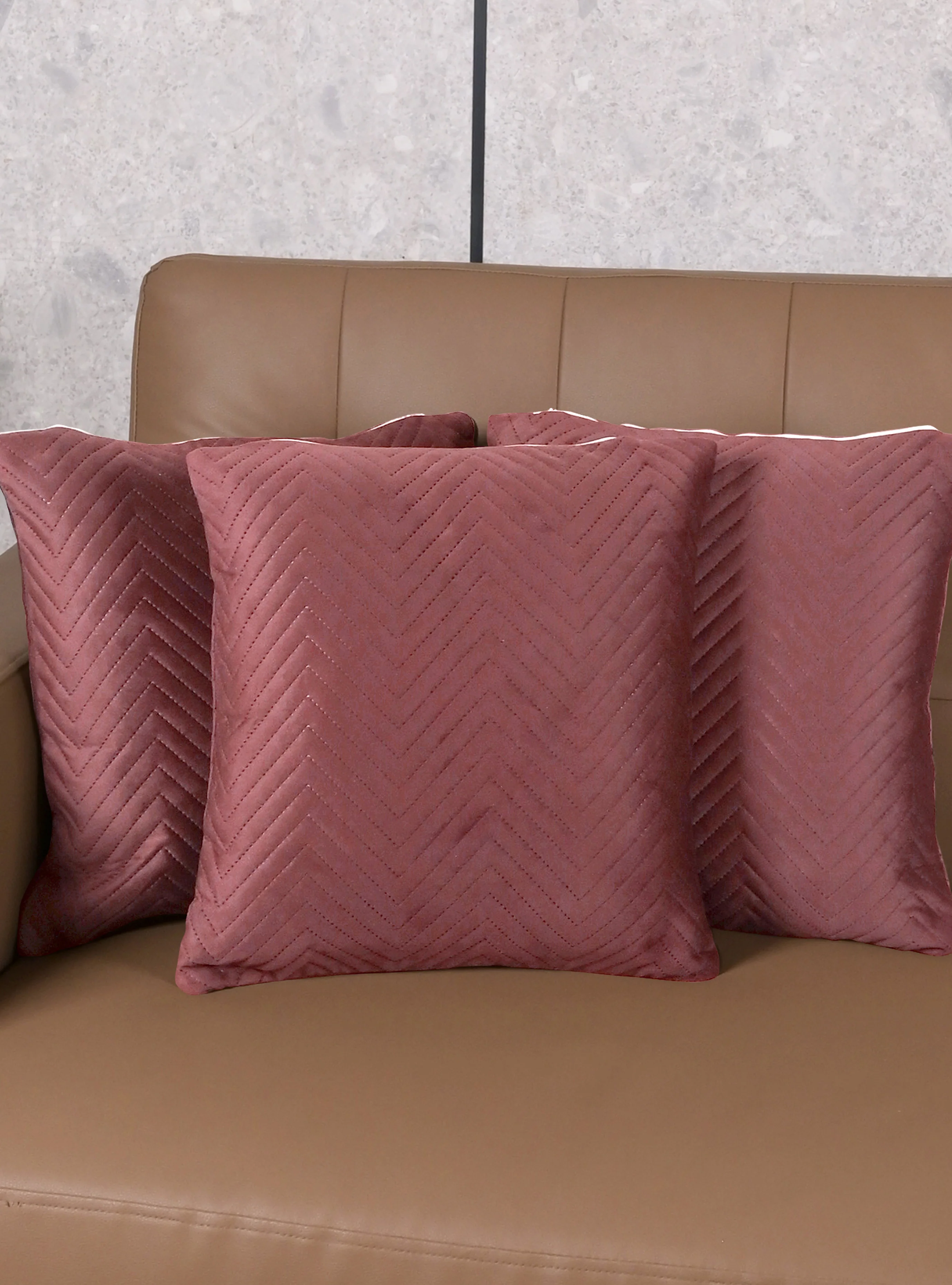 Chevron Velvet Cushion Covers in | Luxurious Texture for Modern Homes - Image 2