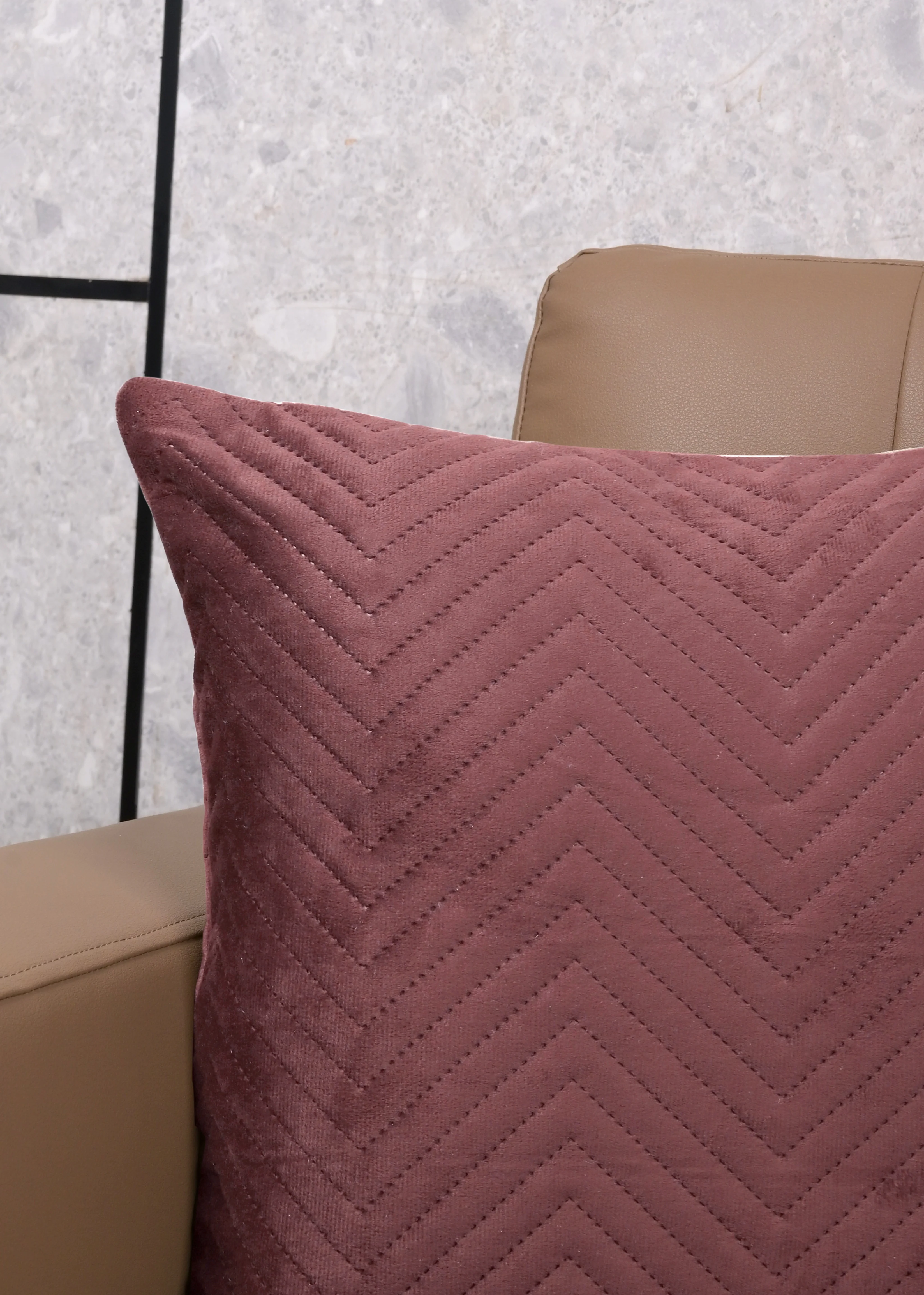 Chevron Velvet Cushion Covers in | Luxurious Texture for Modern Homes - Image 4
