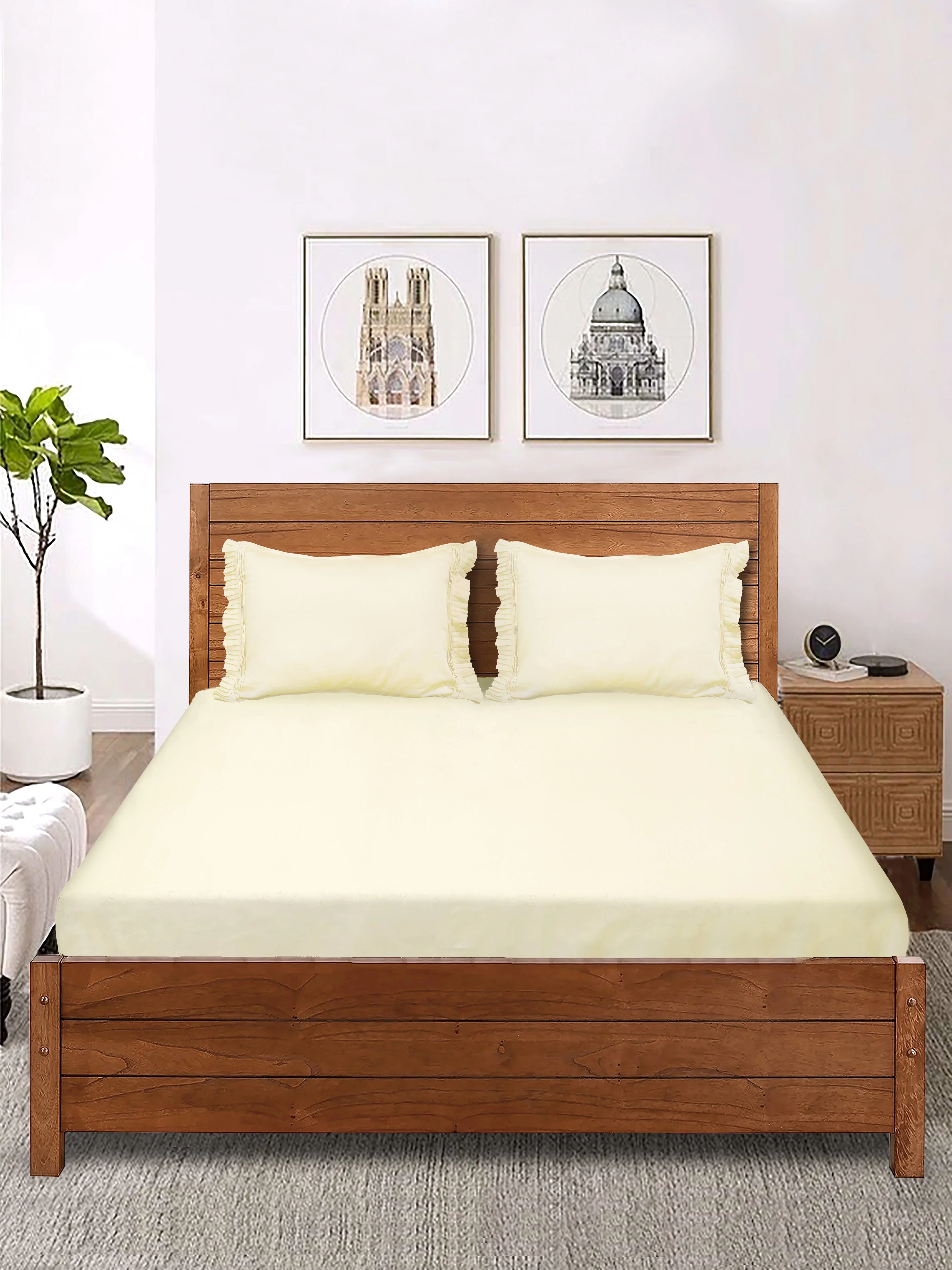 Classic Cotton Bedsheet with 2 Pillow Covers | Queen Size - Image 6