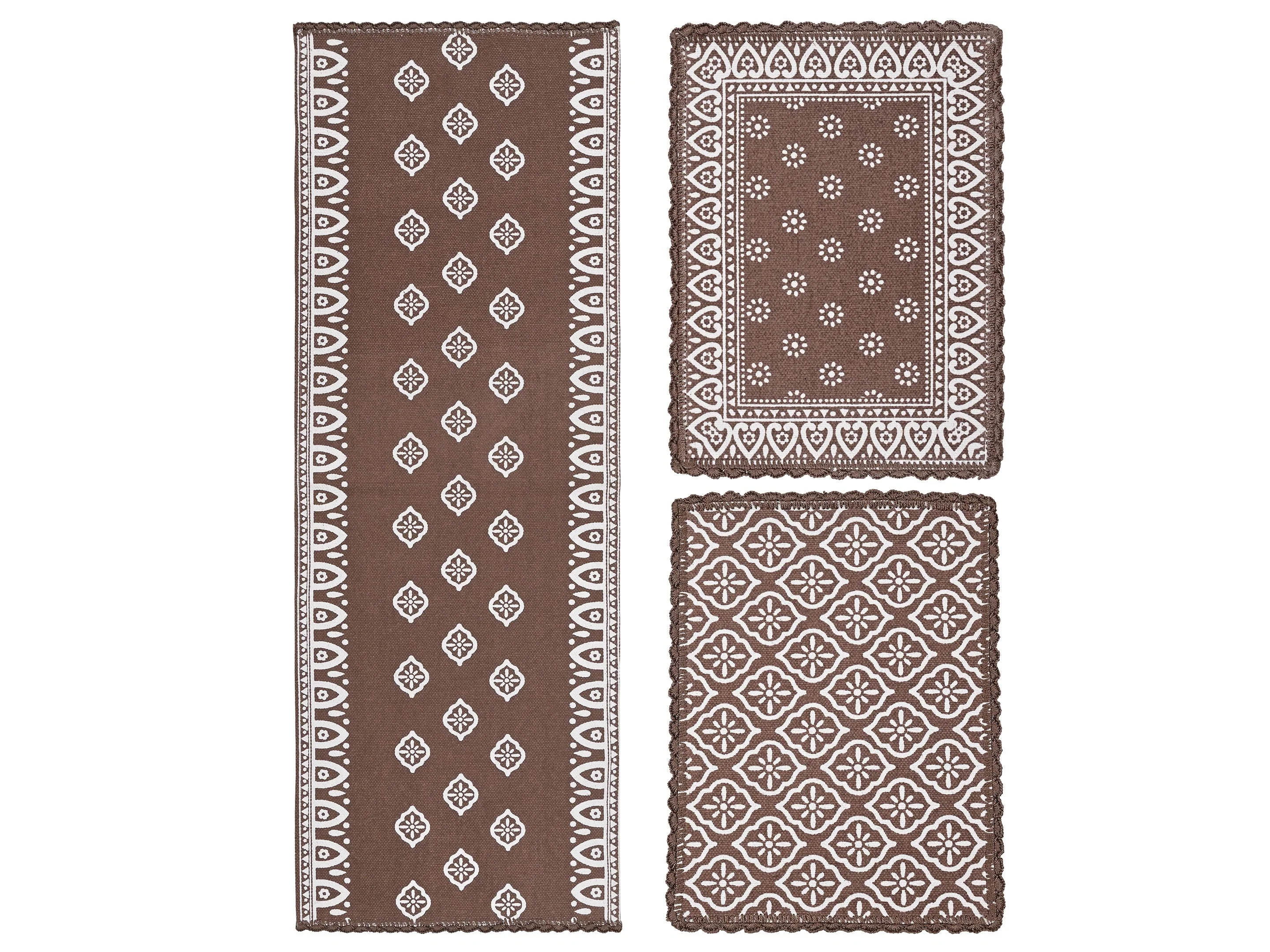 Cotton Dining Table Placemat Set | 4 Mats (33x45 cm) + 1 Runner (45x120 cm) | Set of 5 - Image 10