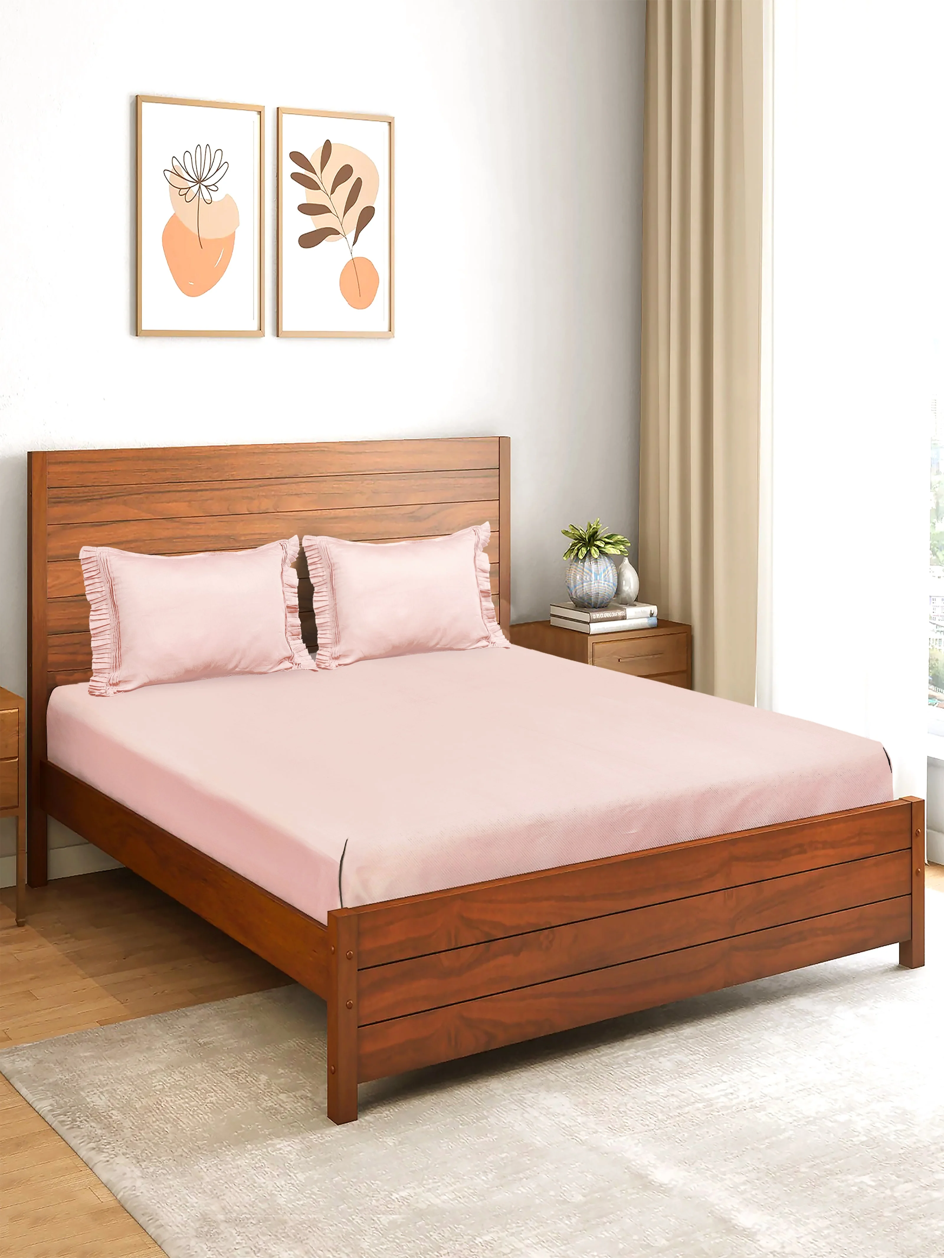 Classic Cotton Bedsheet with 2 Pillow Covers | Queen Size - Image 16