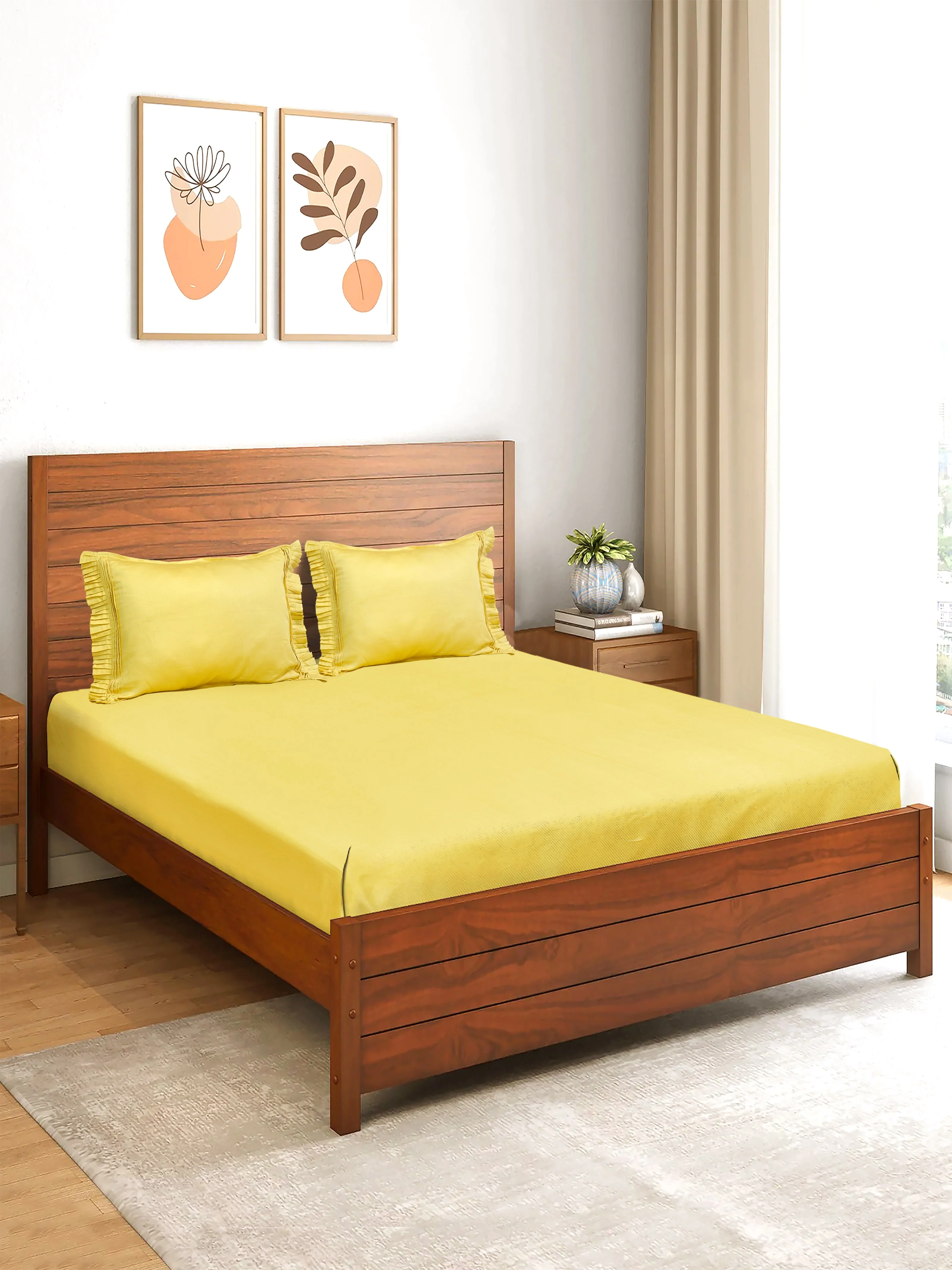 Classic Cotton Bedsheet with 2 Pillow Covers | Queen Size - Image 20