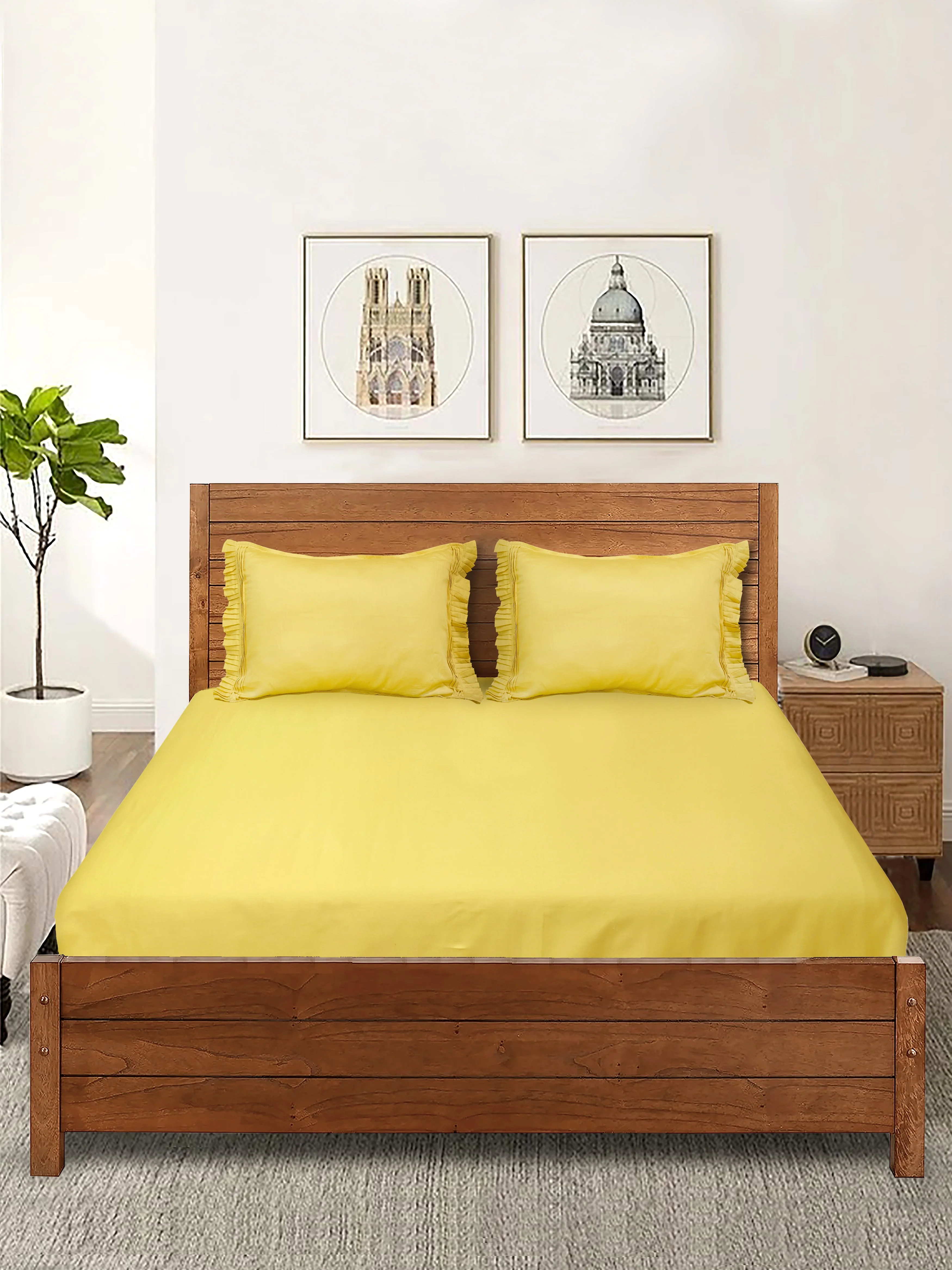 Classic Cotton Bedsheet with 2 Pillow Covers | Queen Size - Image 21