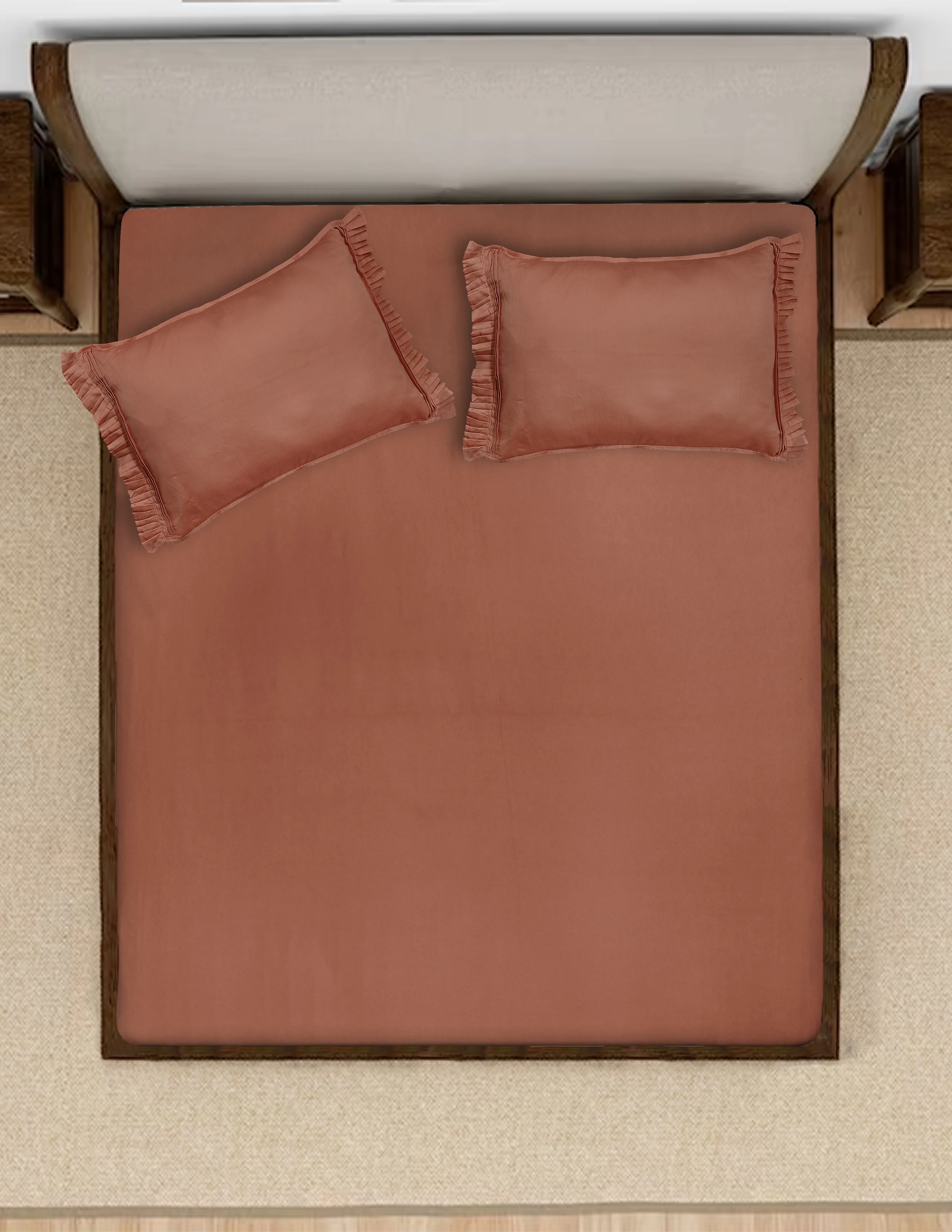 Classic Cotton Bedsheet with 2 Pillow Covers | Queen Size - Image 29