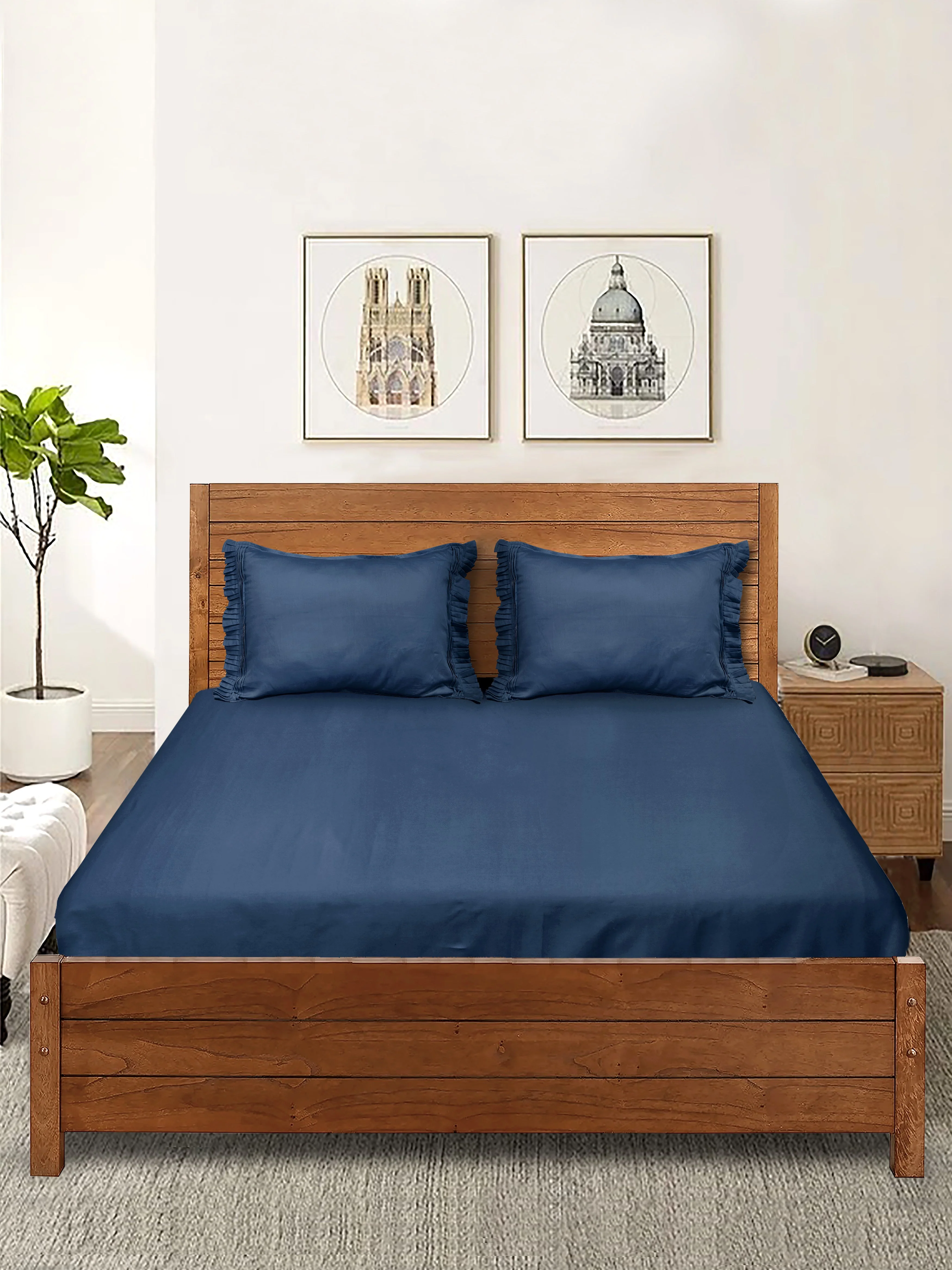 Classic Cotton Bedsheet with 2 Pillow Covers | Queen Size - Image 5