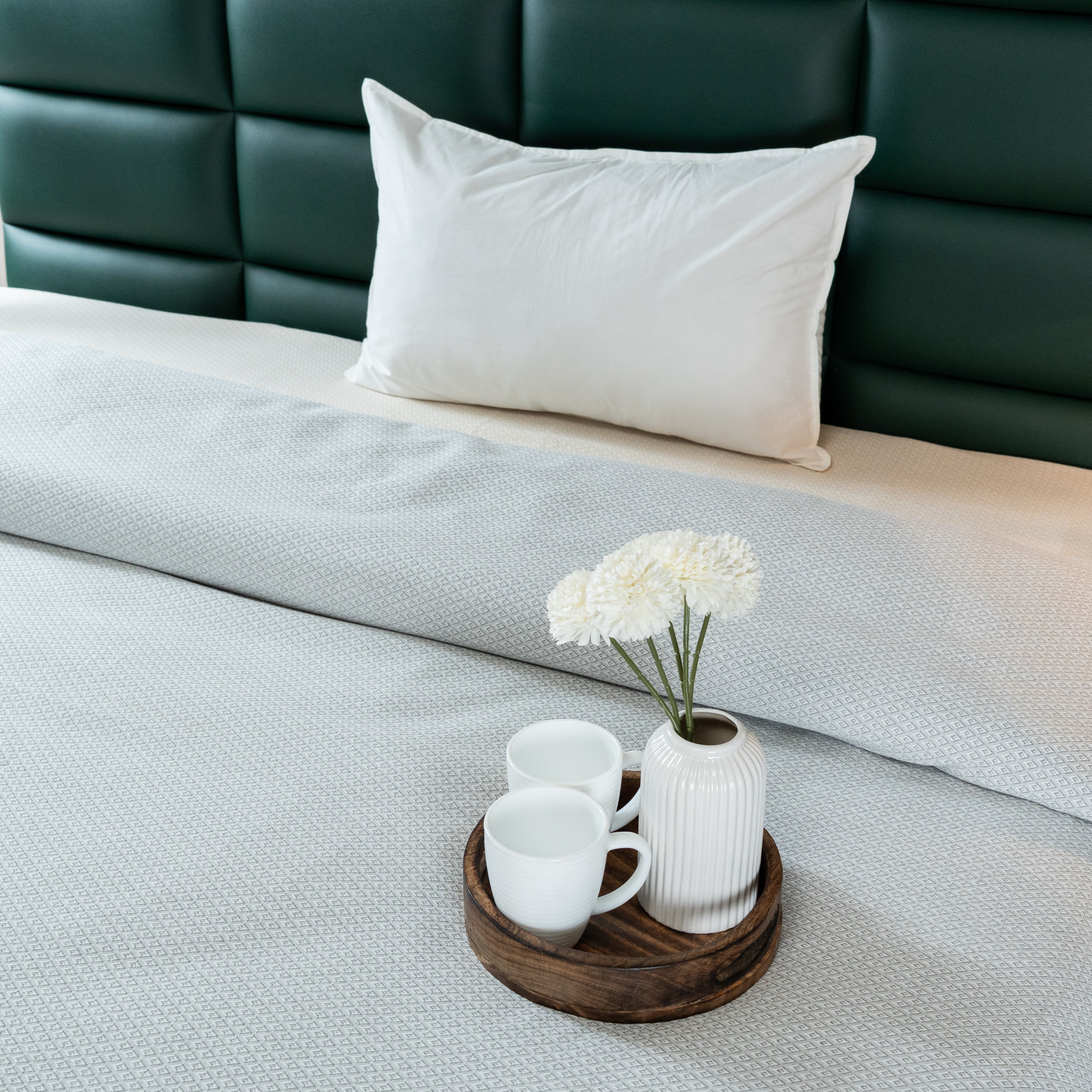 Saral Home Pure Cotton Bedsheet |Breathable Woven Bedspread with Pillow Cover | D MOND pattern | - Image 17