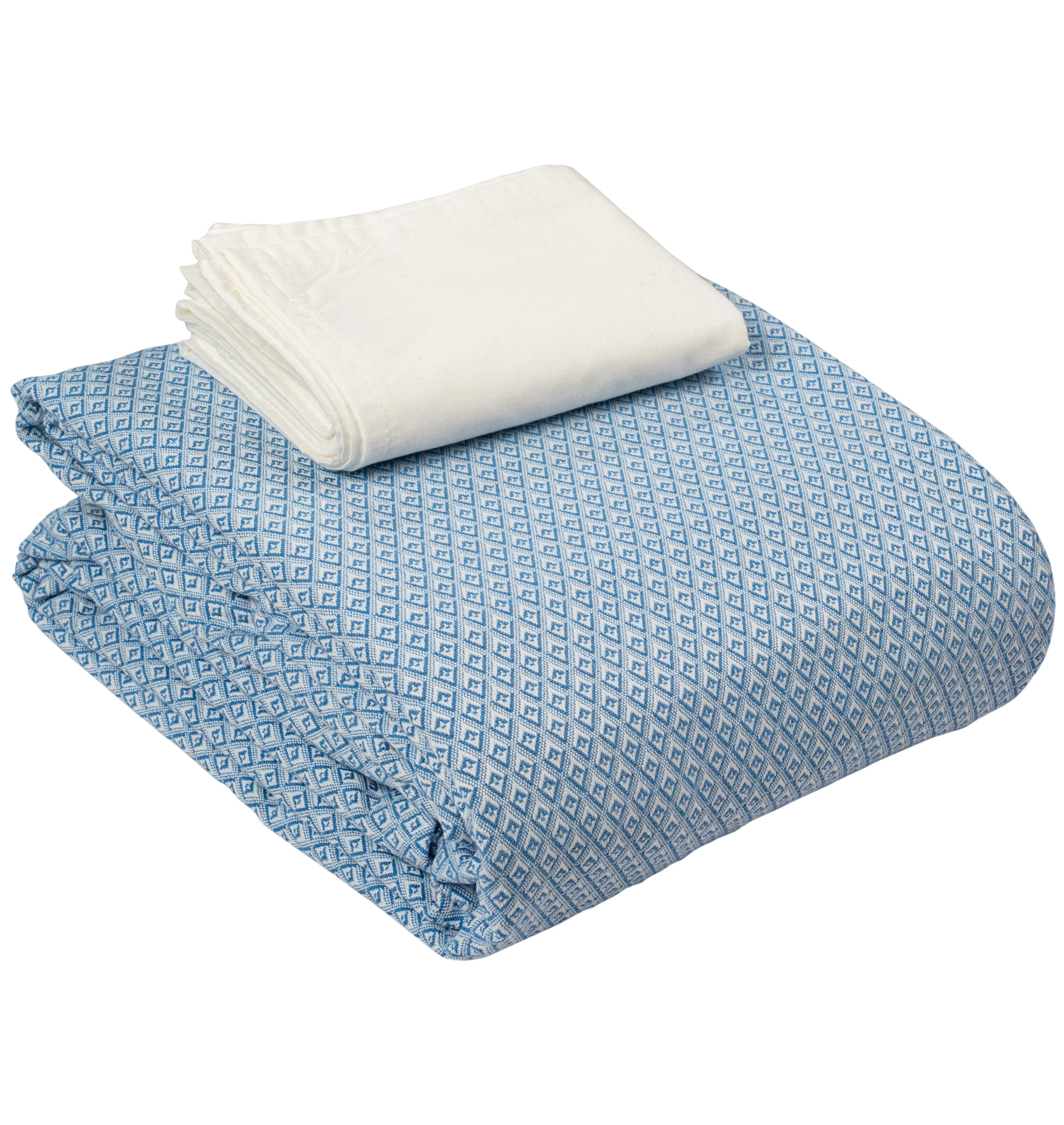 Saral Home Pure Cotton Bedsheet |Breathable Woven Bedspread with Pillow Cover | D MOND pattern | - Image 2