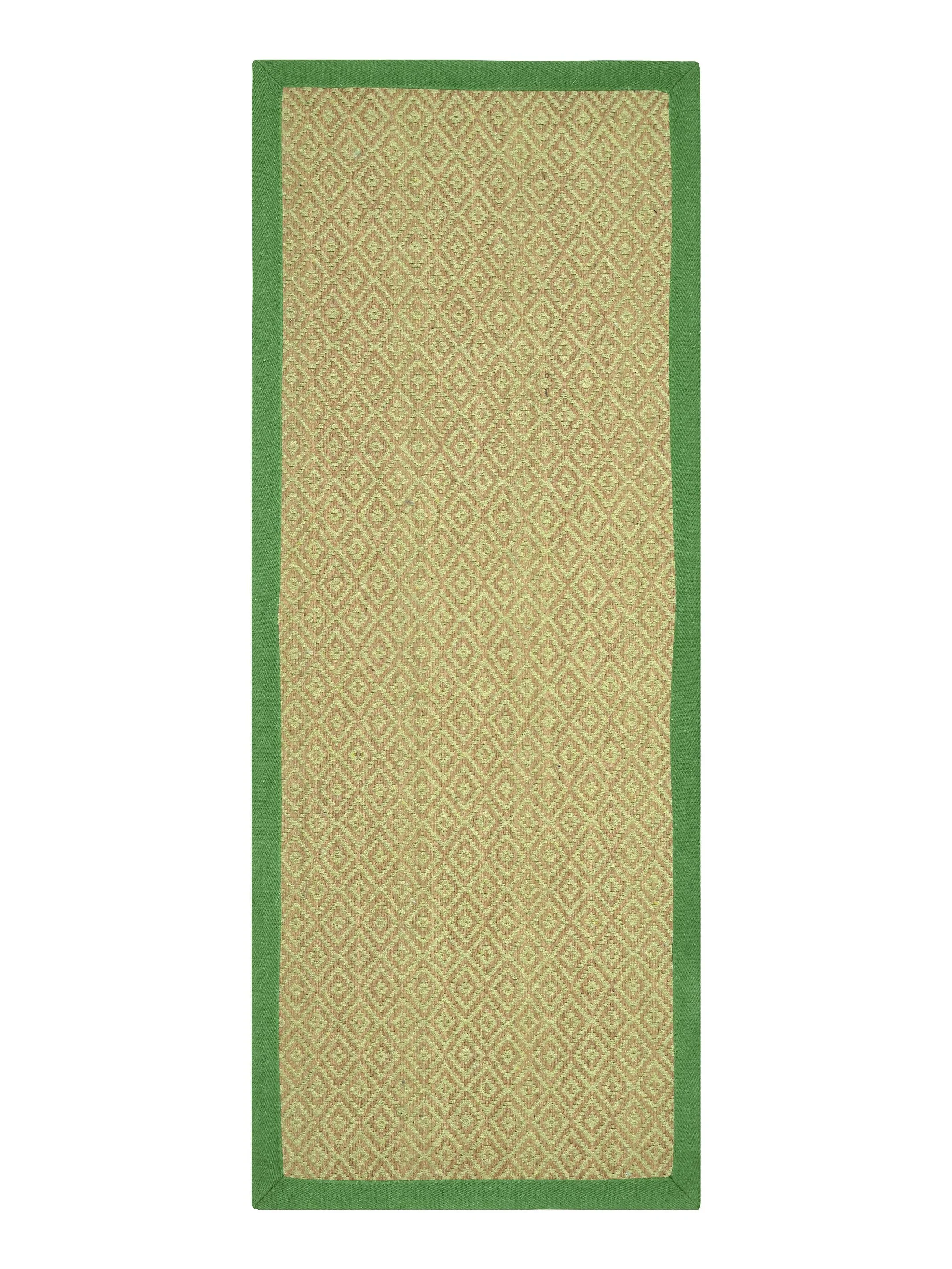 Diamond Jute & Cotton Woven Anti-Slip Strong Border Runner - Image 2
