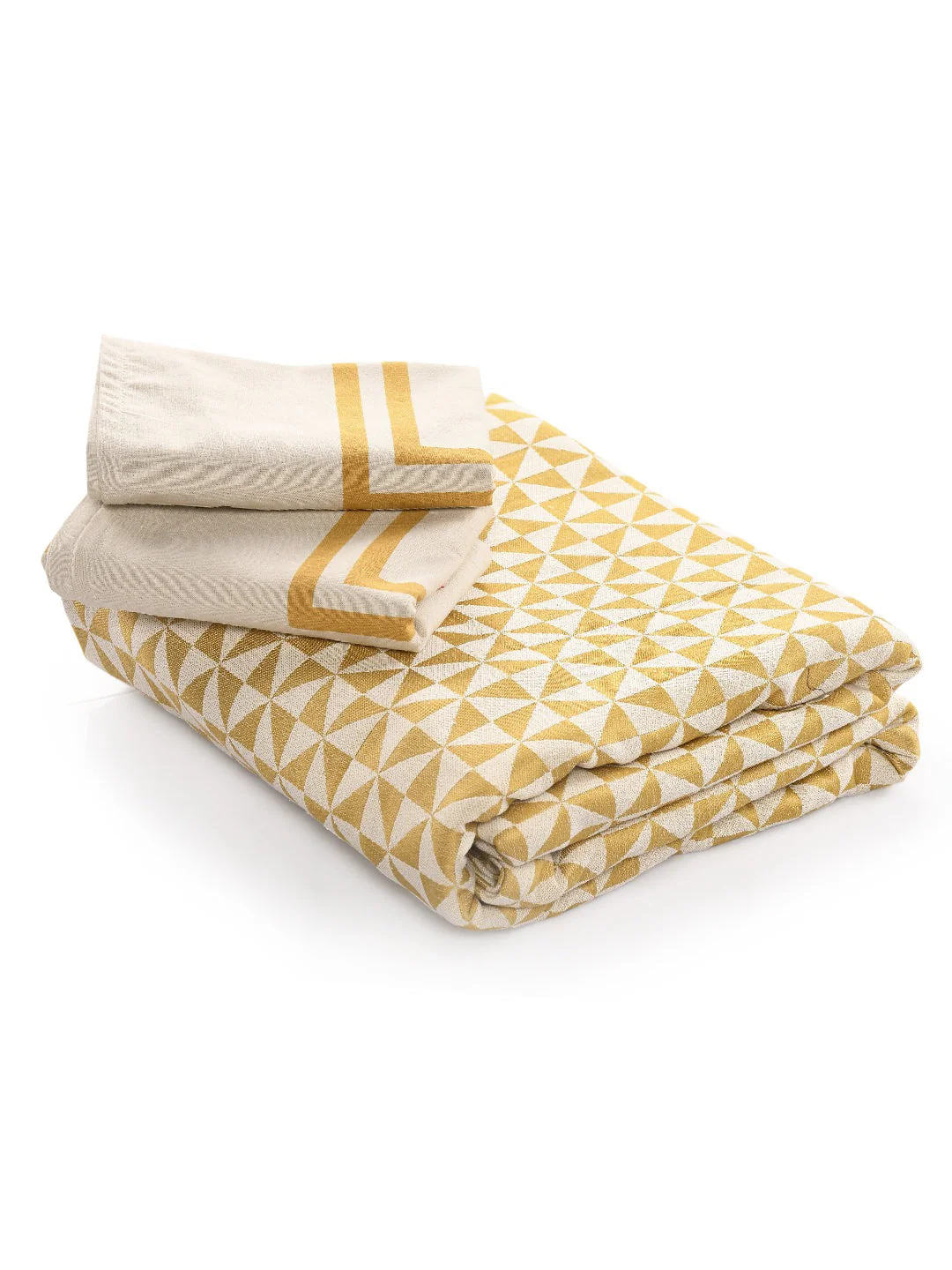 Firki Damask Cotton Bed Sheet Set | Luxurious Weave | Includes 2 Pillow Covers - Image 15