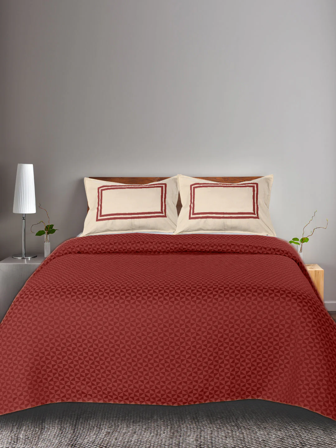 Firki Damask Cotton Bed Sheet Set | Luxurious Weave | Includes 2 Pillow Covers - Image 9