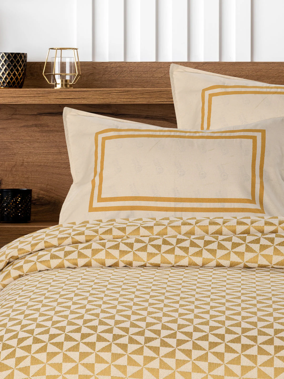Firki Damask Cotton Bed Sheet Set | Luxurious Weave | Includes 2 Pillow Covers - Image 13