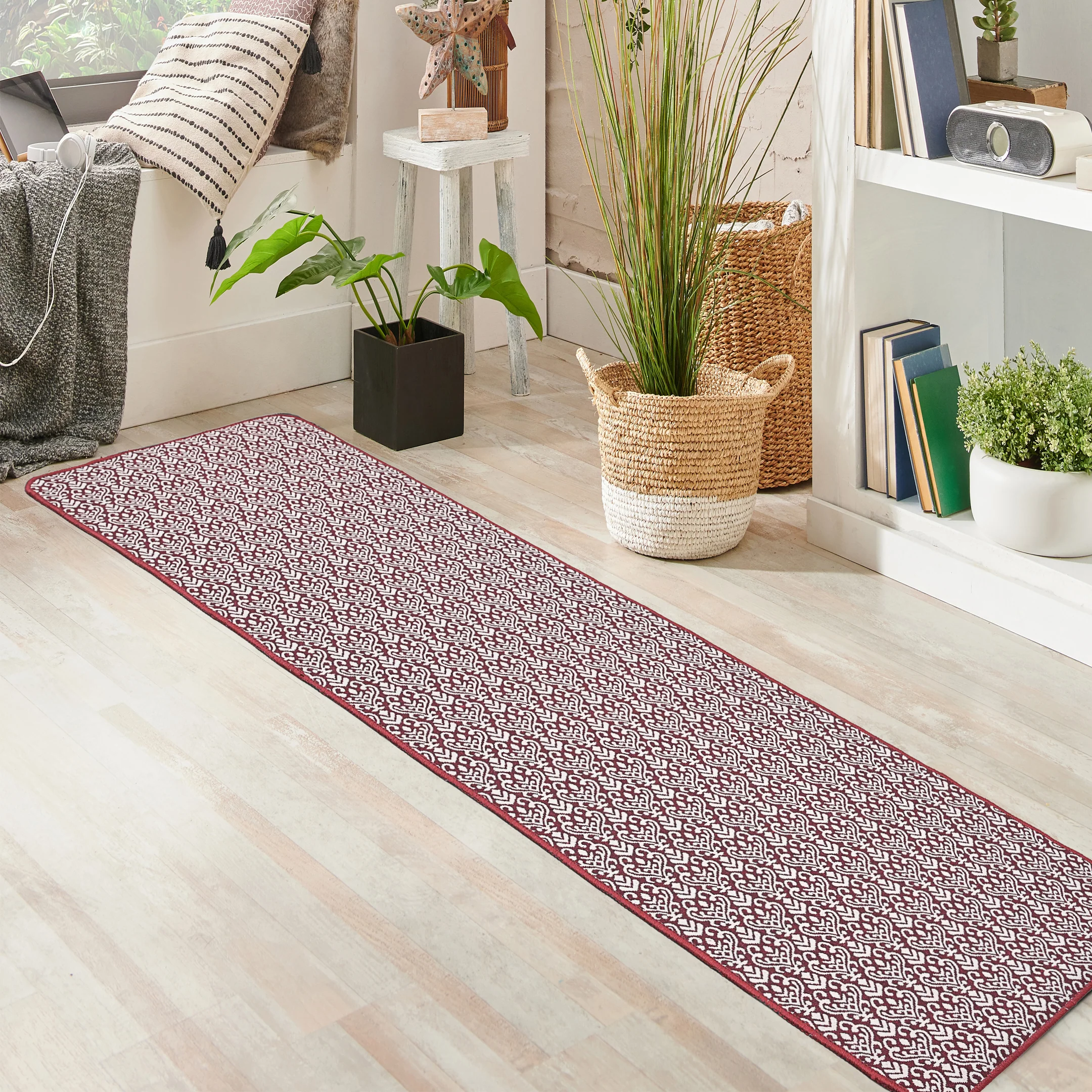 Fleur Cotton Runner | Elegant Floral Pattern & Non-Slip Backing - Image 16