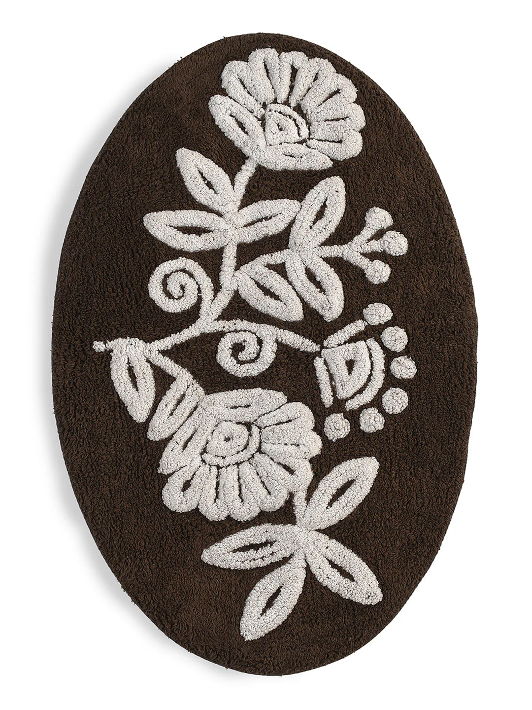 FLEUR Oval Soft Bathmat | 50x80 cm, Anti-Slip Comfort - Image 5