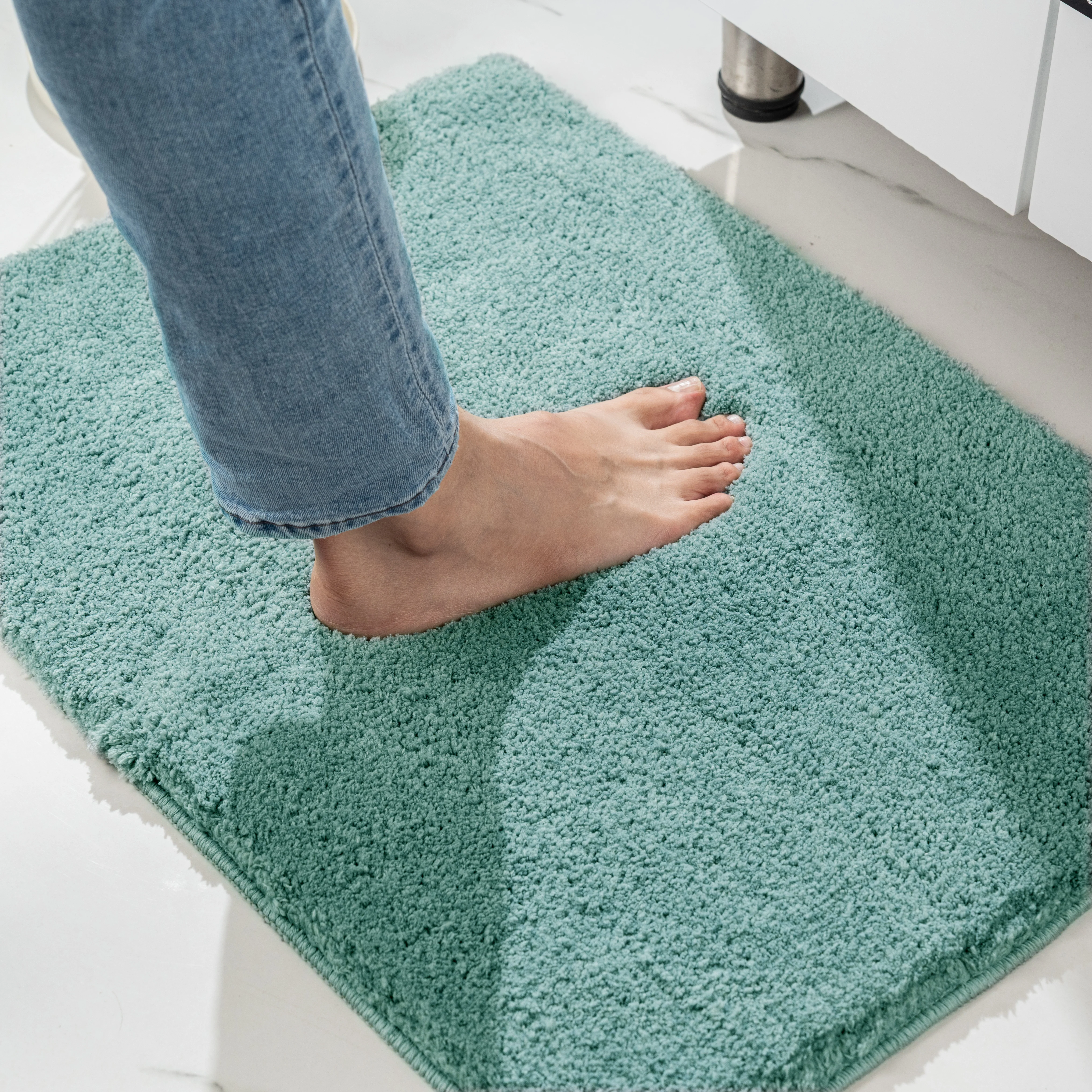 GIA Solid Soft Microfiber Non Slip Thick Fluffy Soft Bath Mats |Water Absorbing Mat | Washable Quick Drying Foot mat | Home, Bathroom, Bedroom, Kitchen | Solid Floor Mat - Image 36