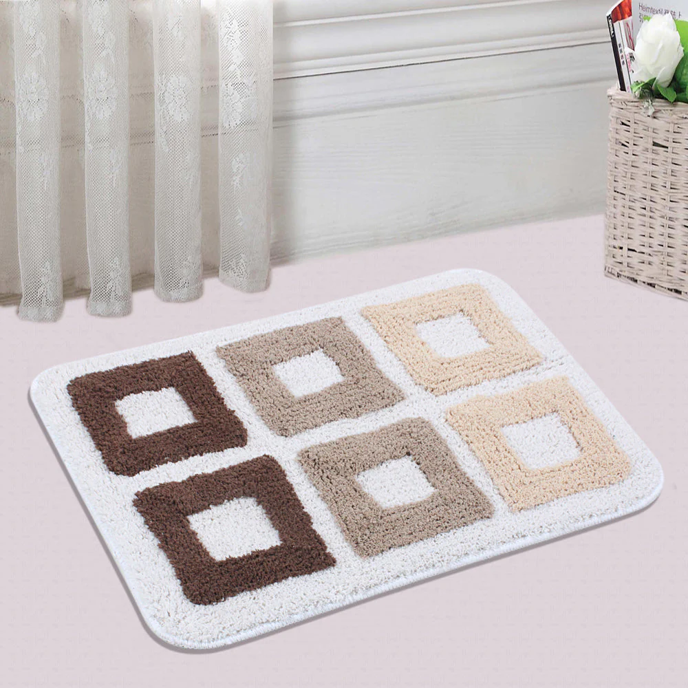 Grid Cotton Anti-Slip Bathmat | Durable & Easy to Clean | 40x60 cm
