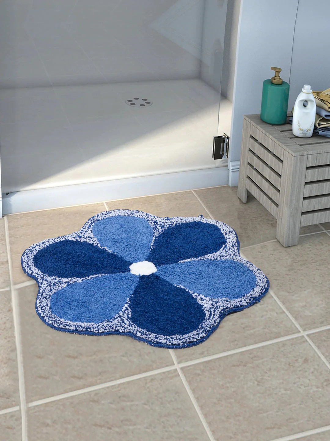 Gull Flower Micro Shape Bathmat – 60×60 cm (Bloom) - Image 10