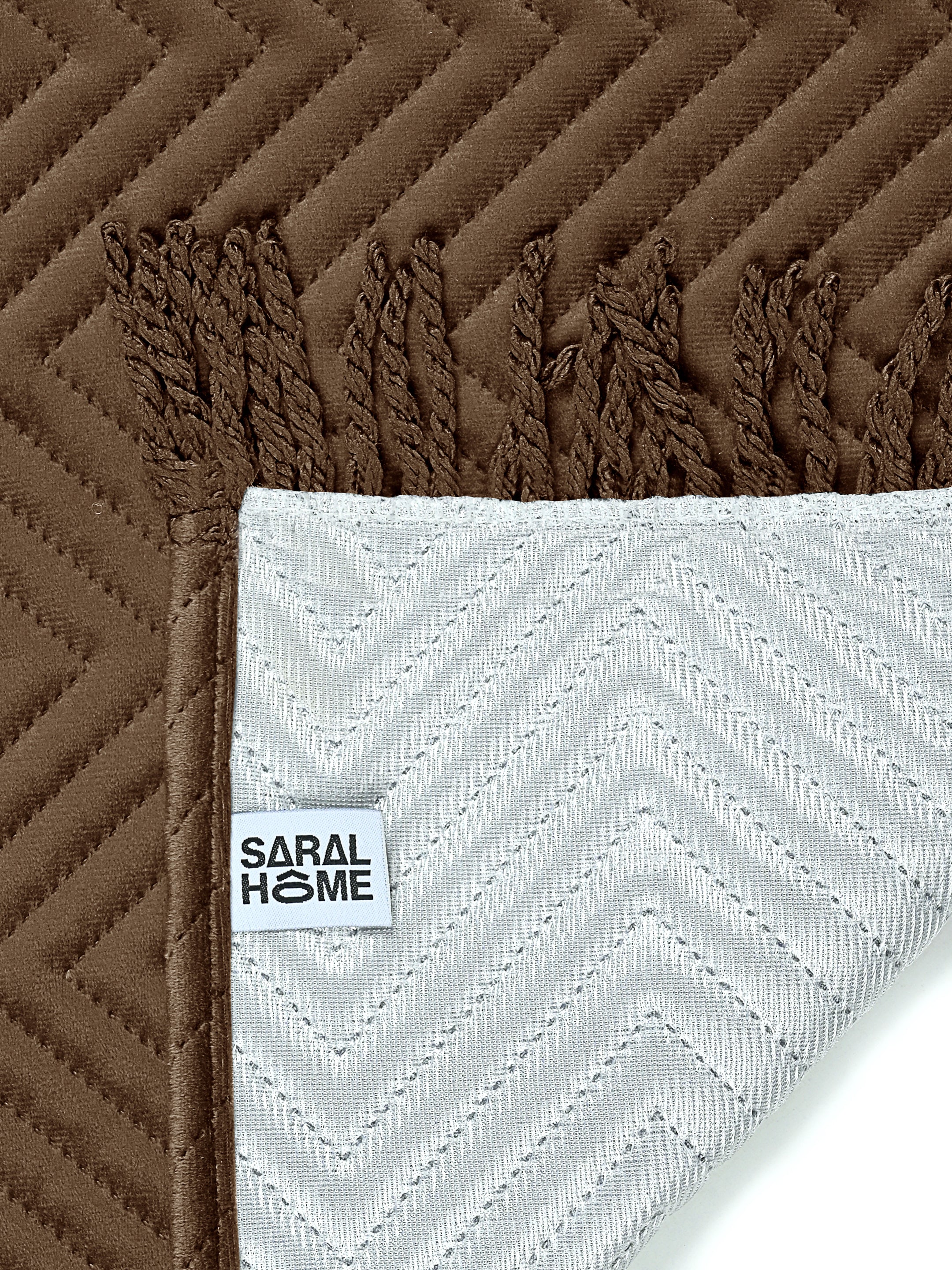 CHEVRON Velvet Sofa Throw Cover (1 Seater Set) | Luxurious Look & Soft Touch - Image 4