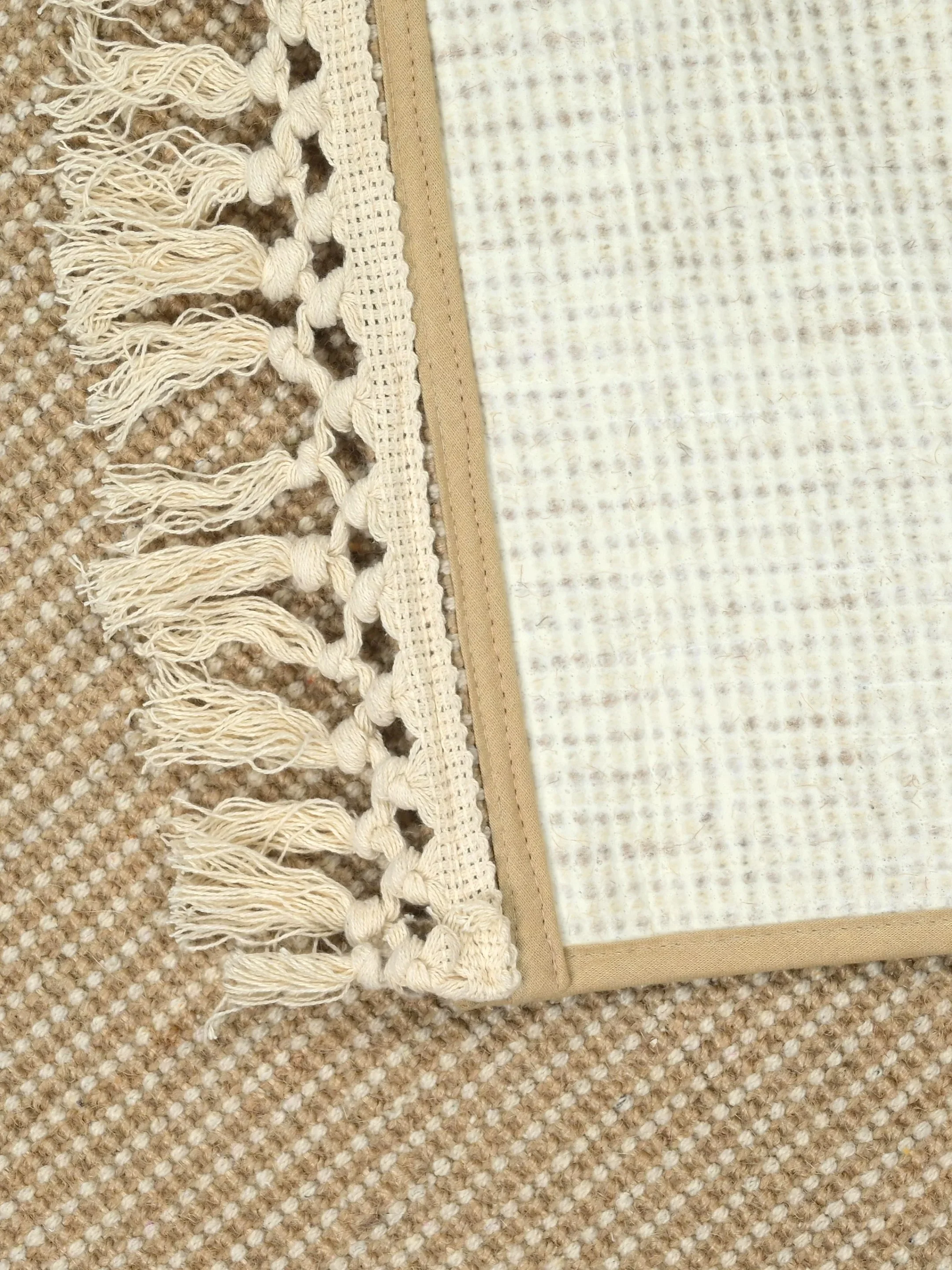HUGLI - Cotton Woven Strong Anti-Slip Door Mat with fringe - Image 5