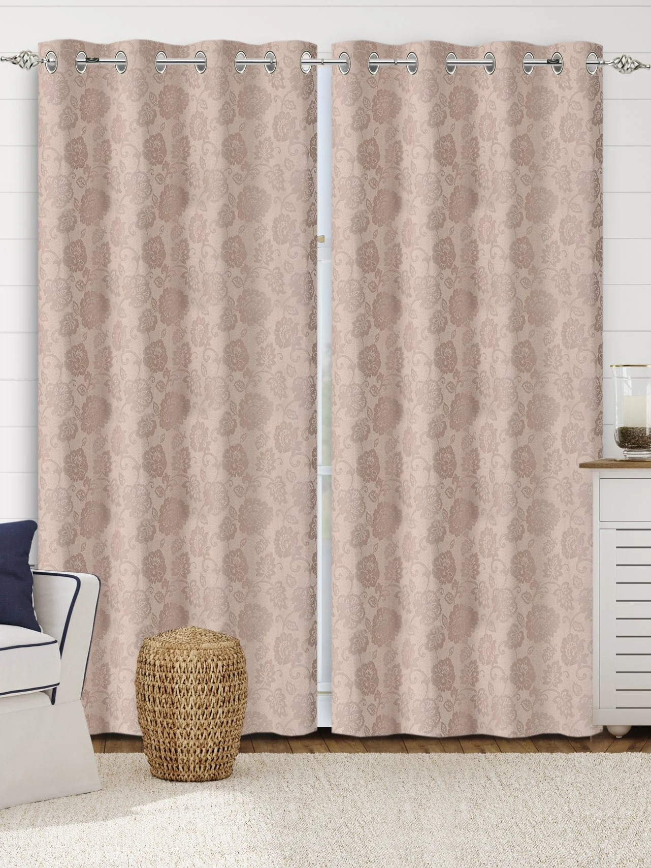 JARDIN Damask Cotton Curtains | Elegant Living Room Drapes - Image 26