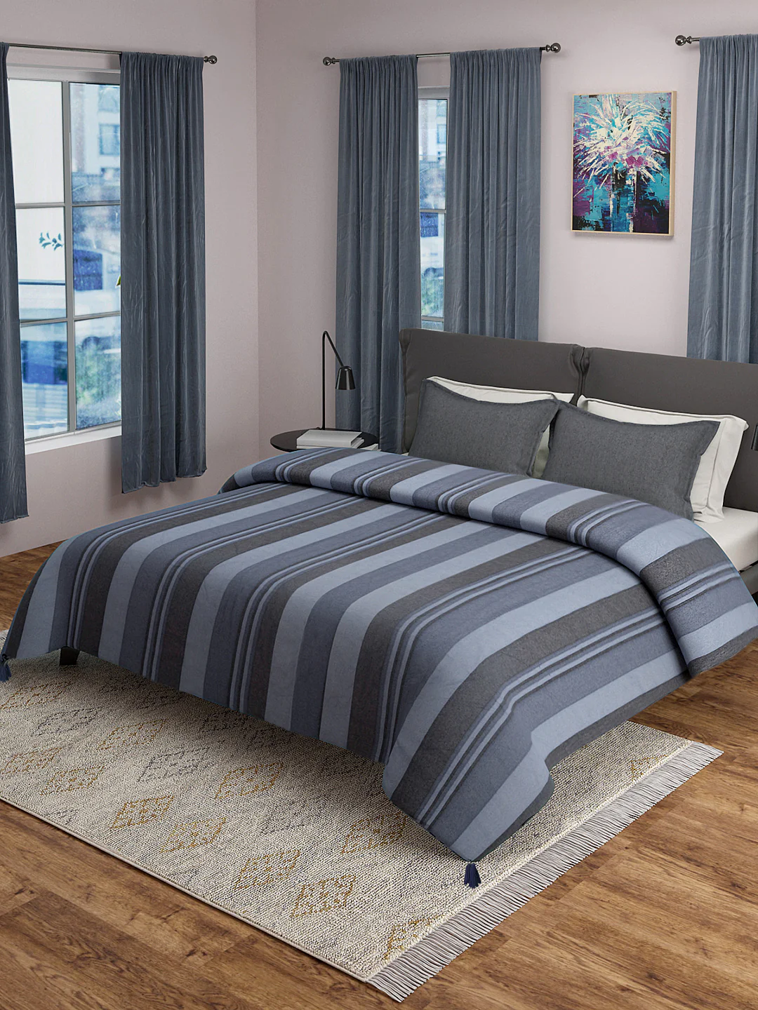 Joy Handwoven Cotton Bed Cover Set – Light Textured Finish | Vibrant Look - Image 16