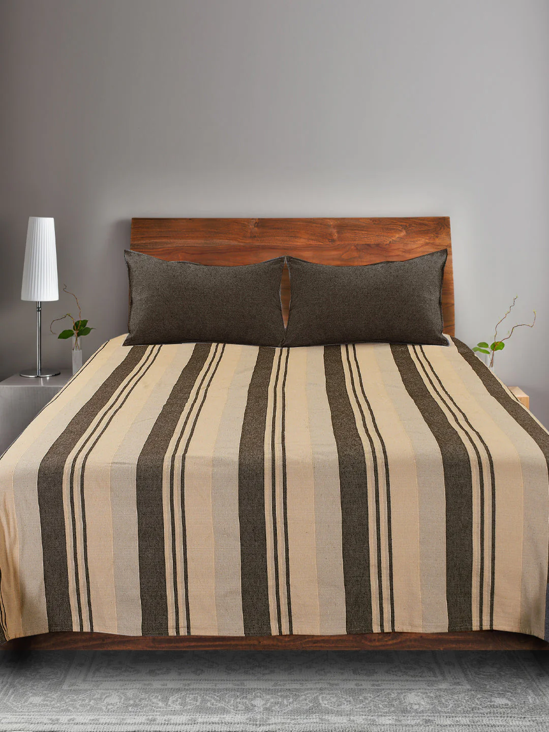 Joy Handwoven Cotton Bed Cover Set – Light Textured Finish | Vibrant Look - Image 7