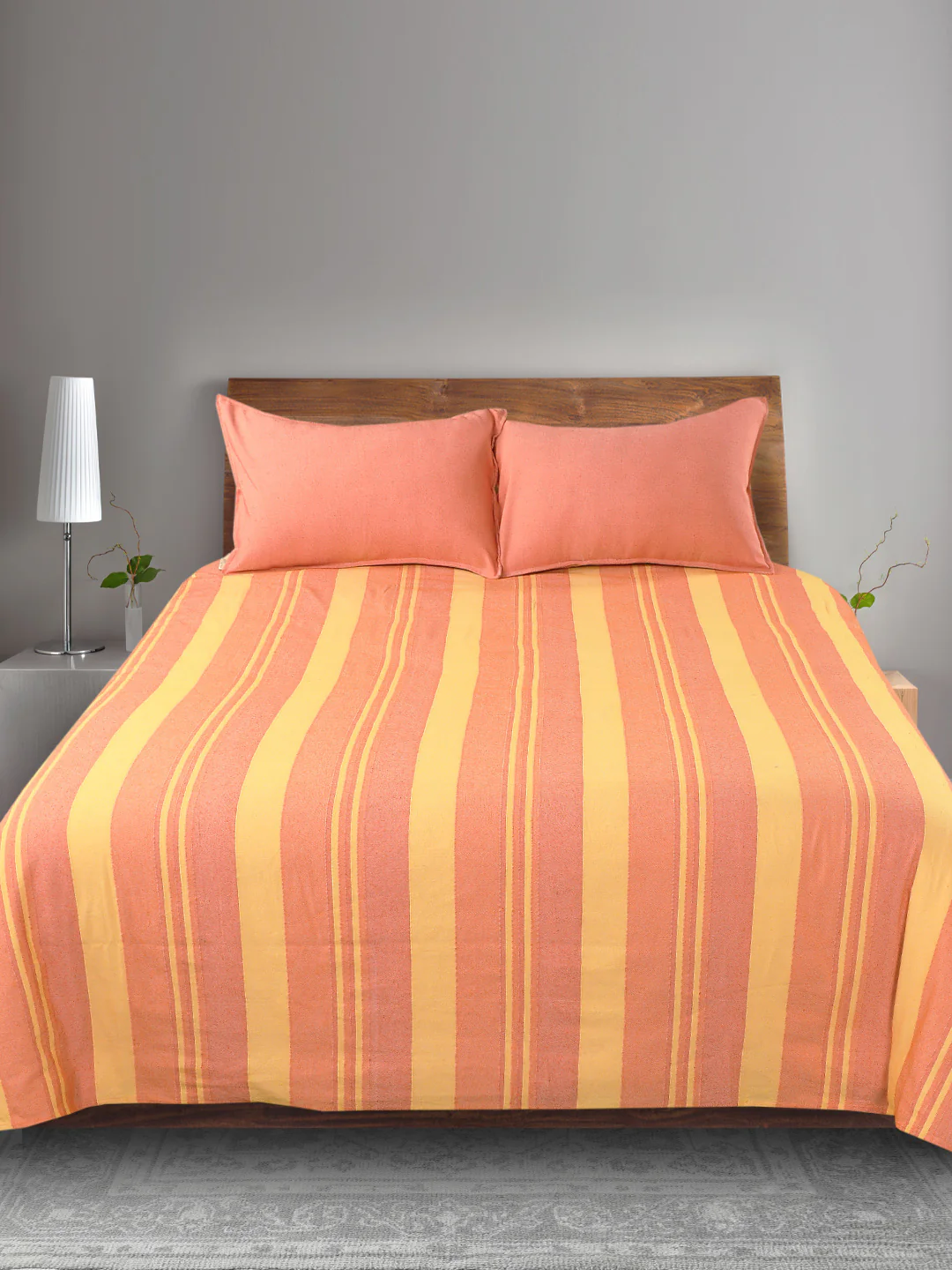 Joy Handwoven Cotton Bed Cover Set – Light Textured Finish | Vibrant Look - Image 6