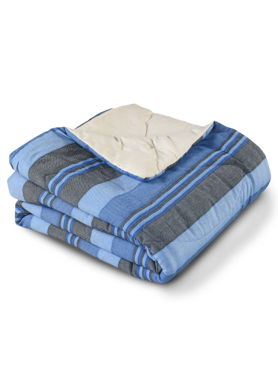 Joy Handmade Striped Queen Size Quilt (90X100) - Image 3